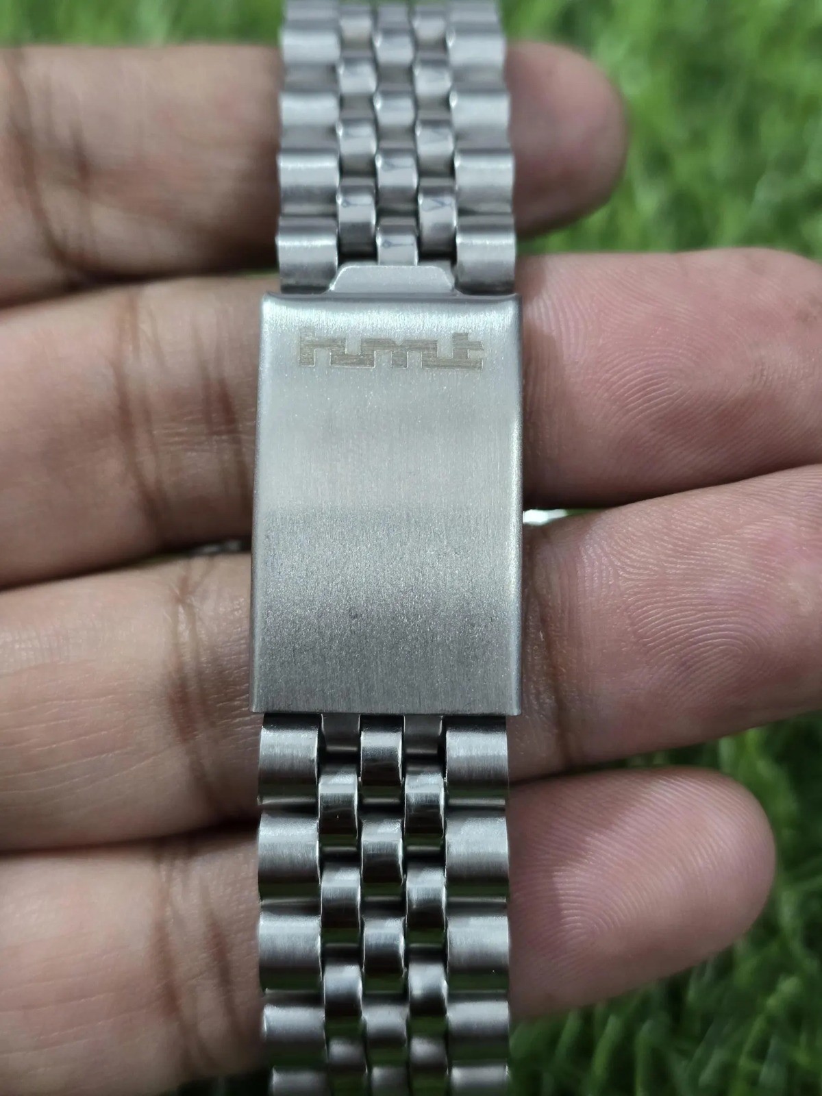 Vintage Hmt Janata Hand Winding Men Steel Transparent Back Refurbished Watch