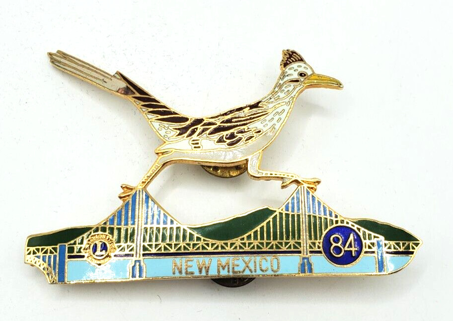 Road Runner New Mexico Souvenir Brooch Pin Lapel Hat Scarf Pin 1984