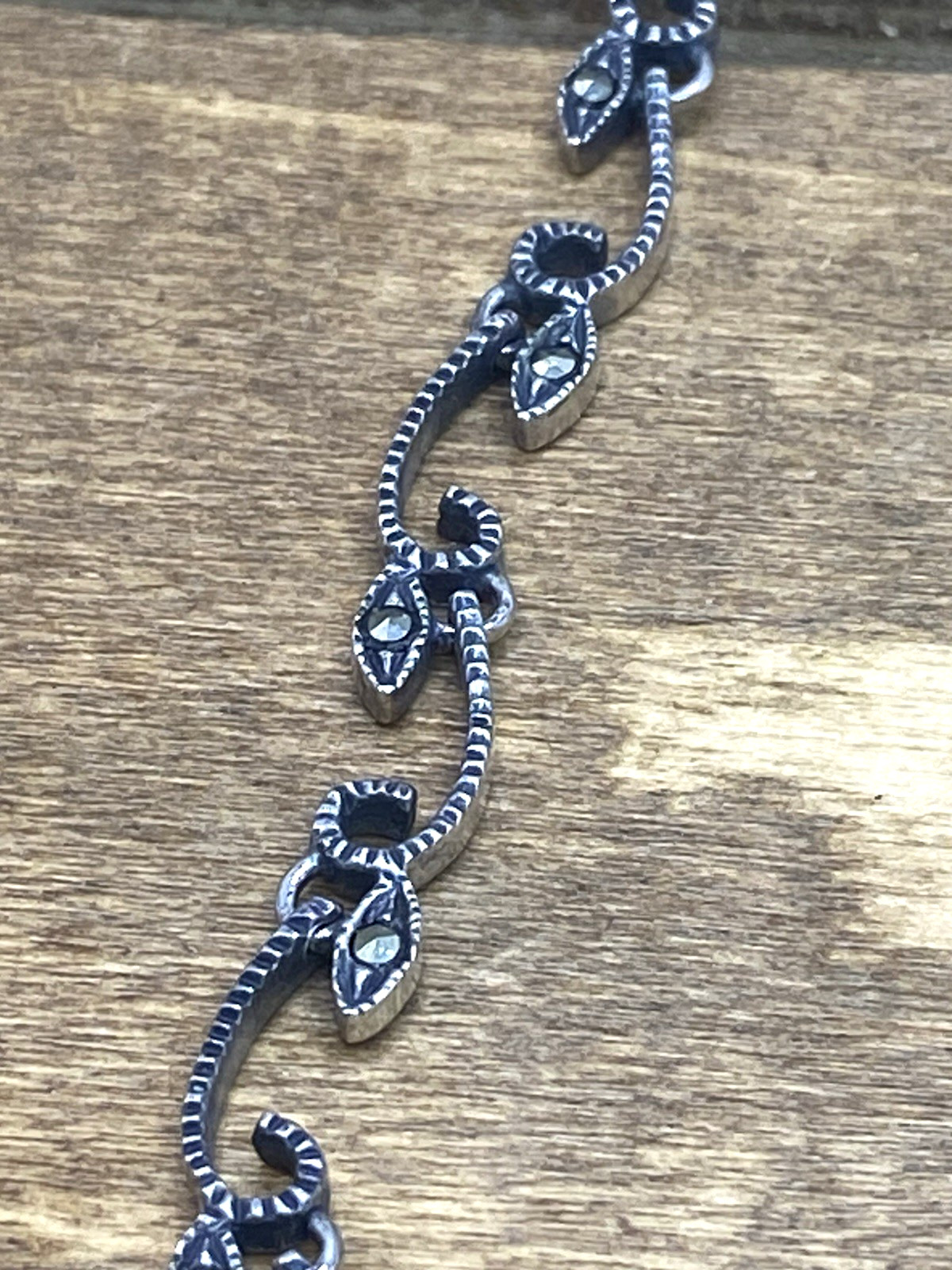 Vintage William Sherwin (WS) Signed Modernist Sterling Silver Necklace 20”