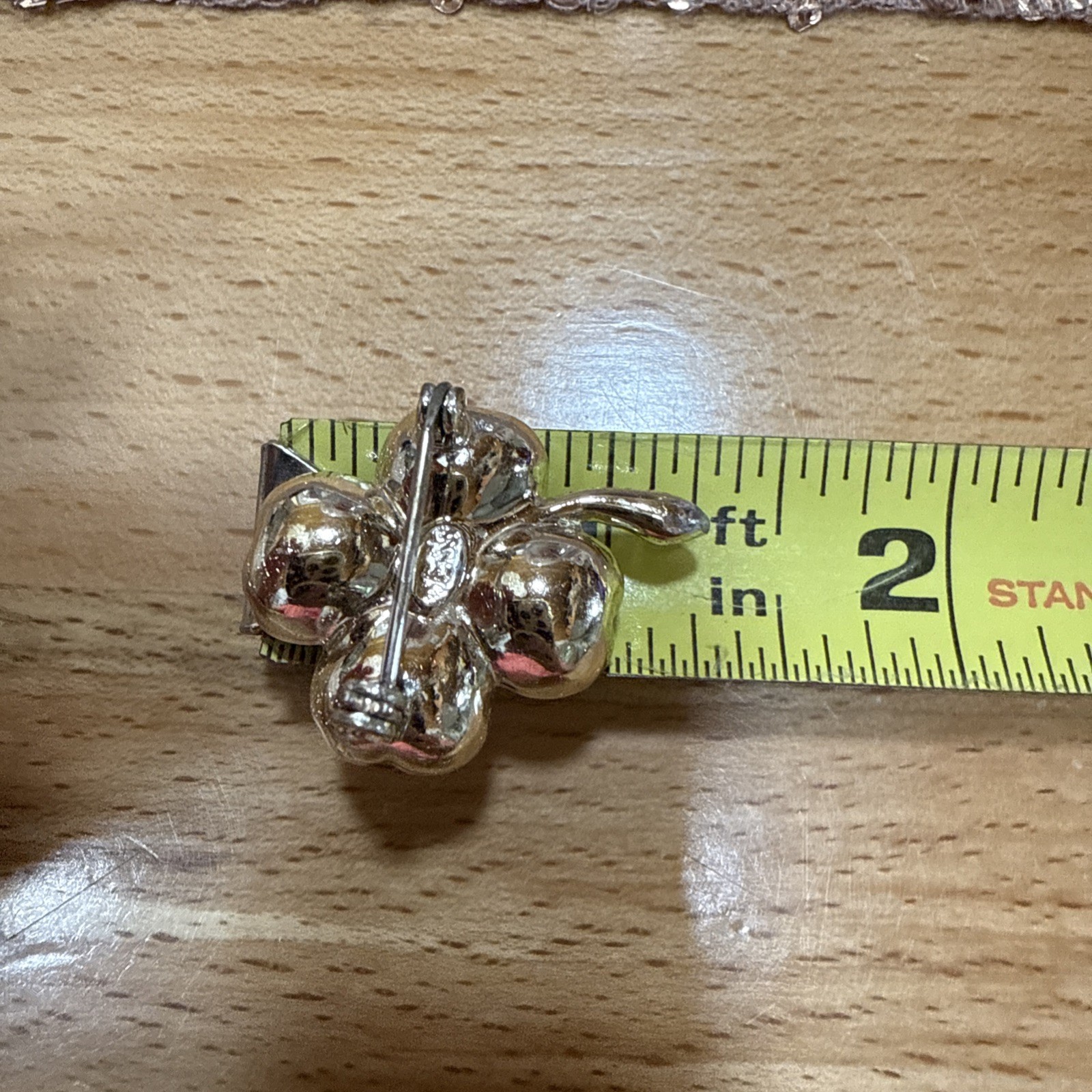 Estate Vintage Signed WEISS Clear Rhinestone Floral Brooch USA Seller