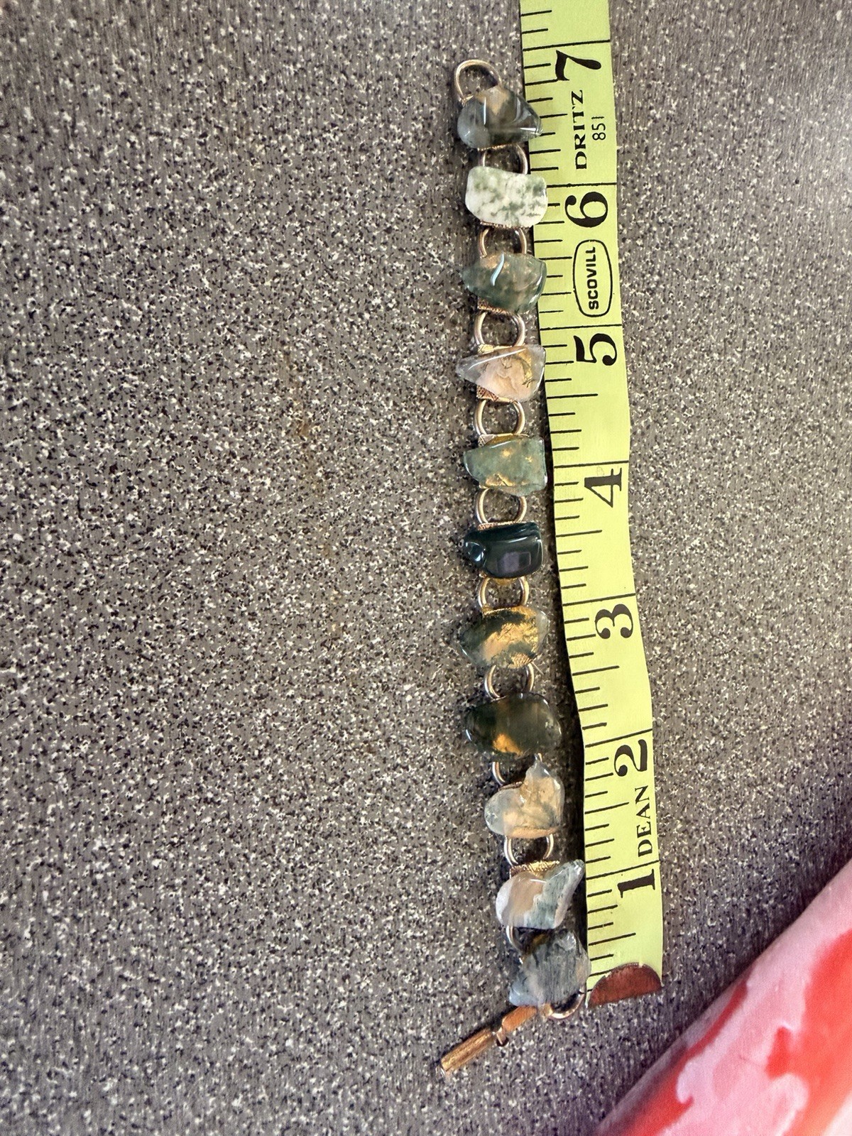 agate bracelet sterling 7.5