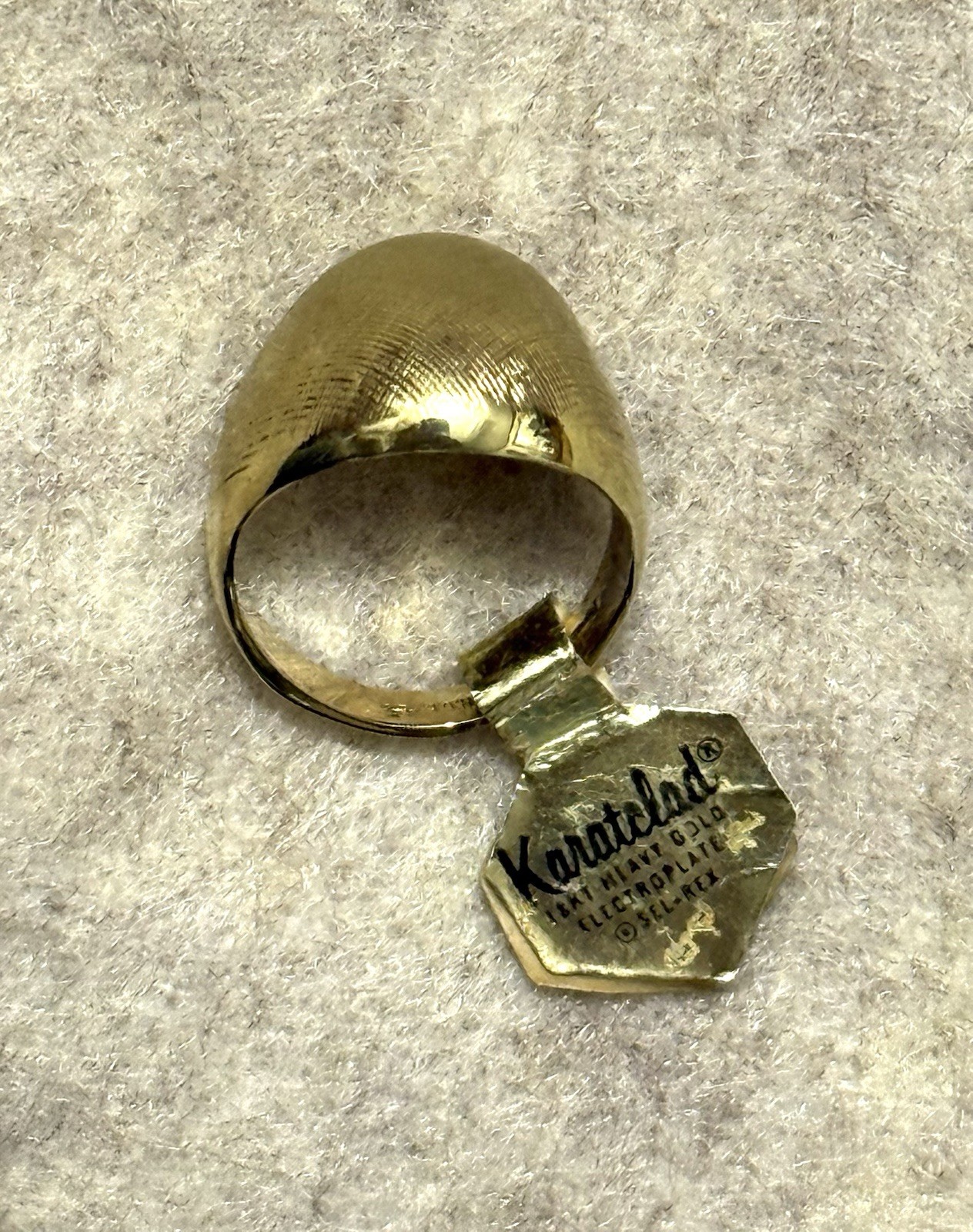 New Vintage Dome Ring Size 6 1/2 Karatclad 18K Gold Plate – Great Gift
