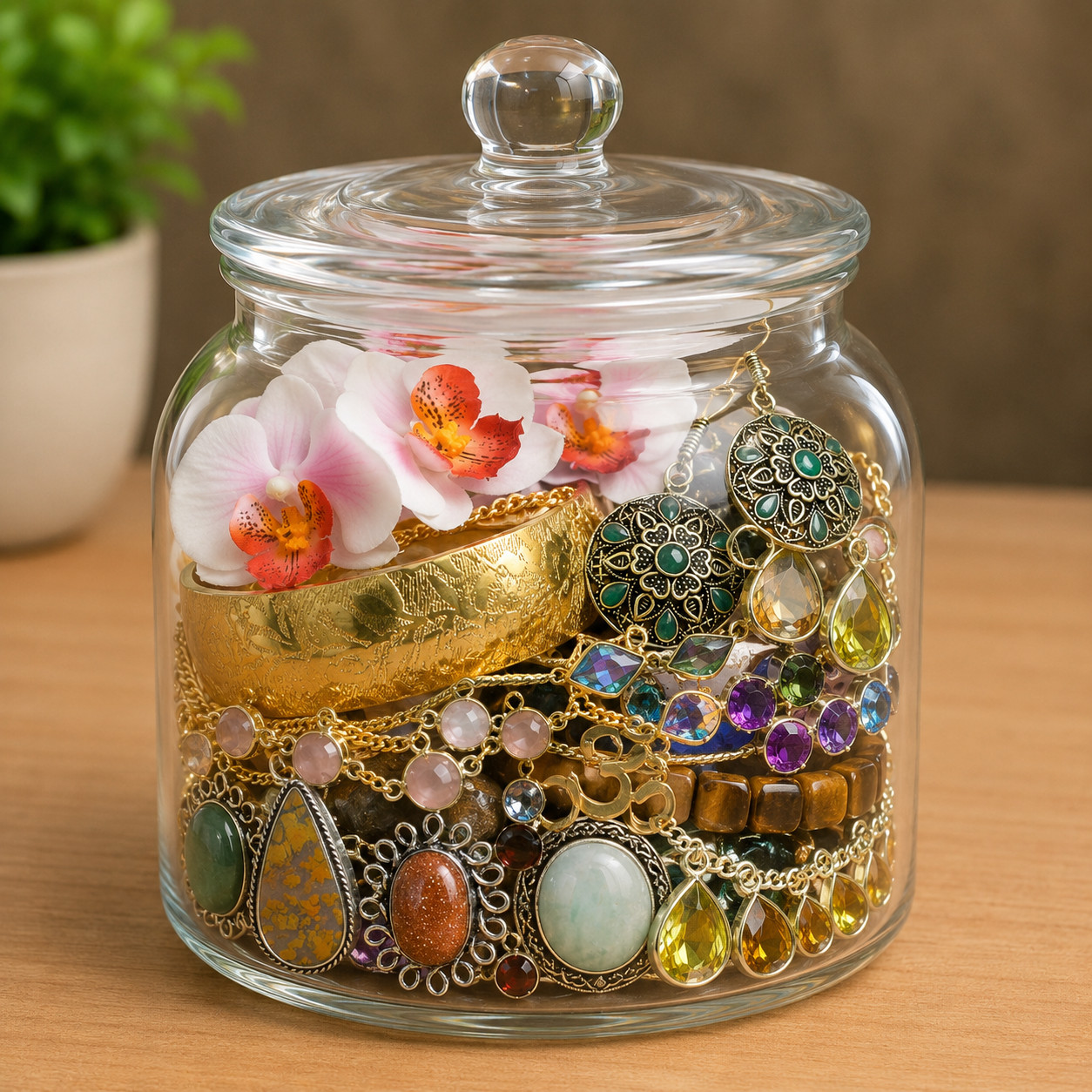 Mystery Jar Mixed Jewelry Lot Ethnic Vintage NO JUNK ALL WEARABLE 10 pc