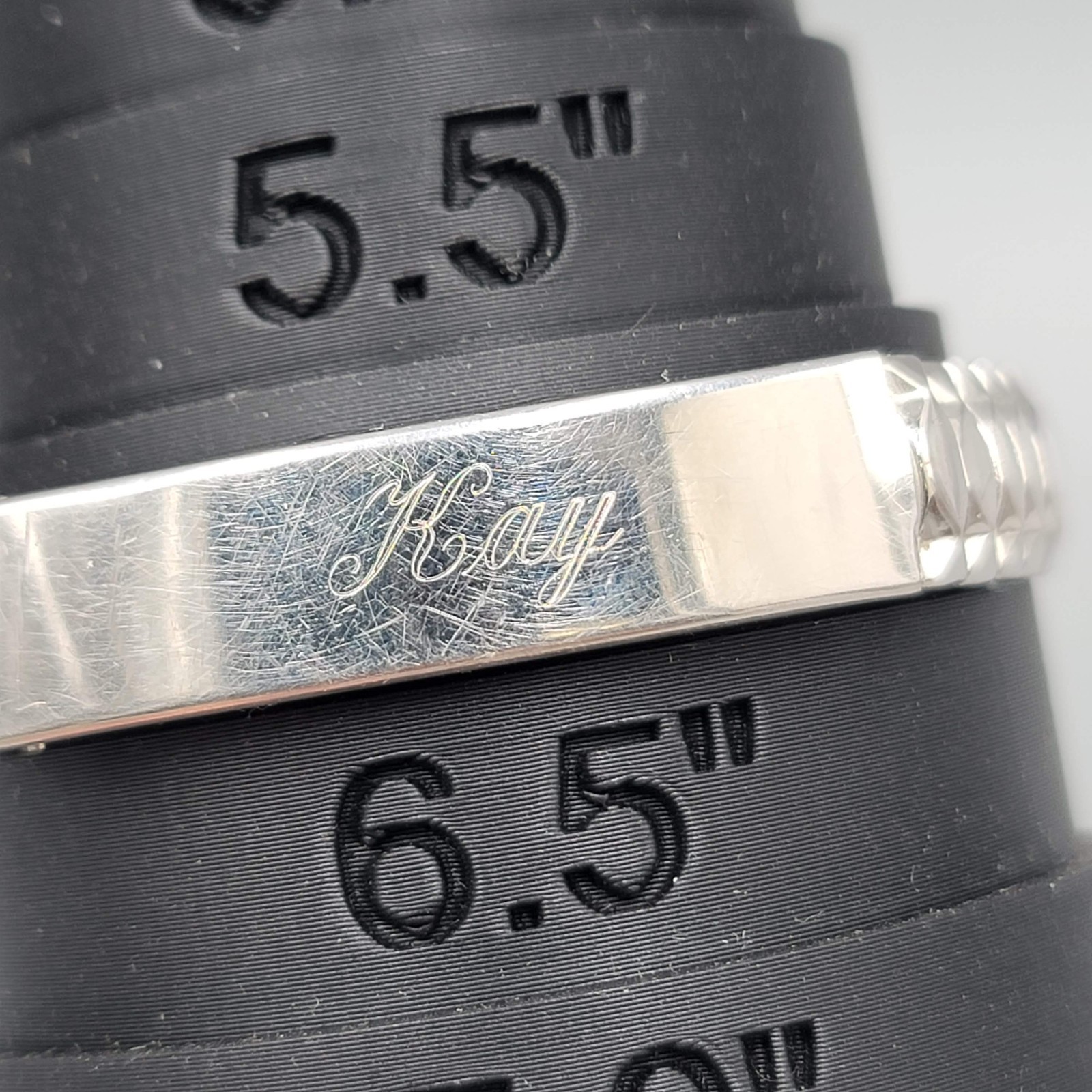 Vintage KAY Id Bracelet Silver tone Expanding Hidden Compartment 6 in