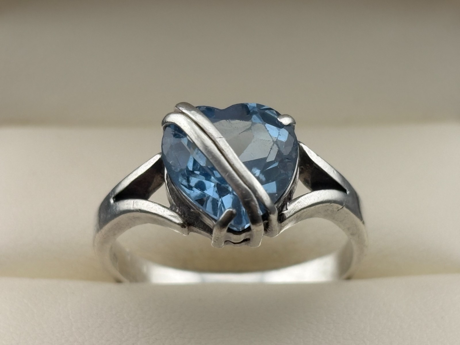 925 Sterling Silver Vintage Sky & Swiss Blue Topaz Designer Rings Sz. 8 & 8.5
