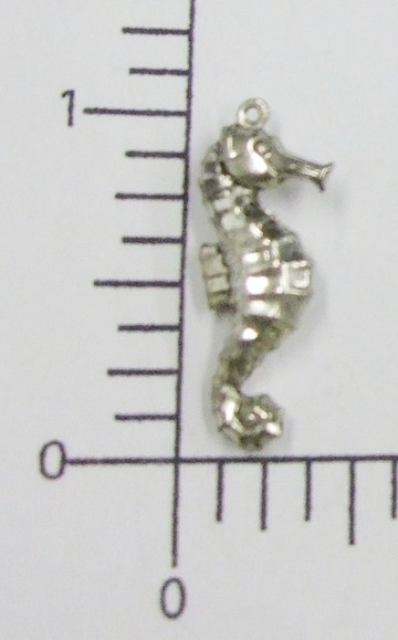 47374 – 2 Pc. Seahorse Charm Jewelry Finding Silver Ox
