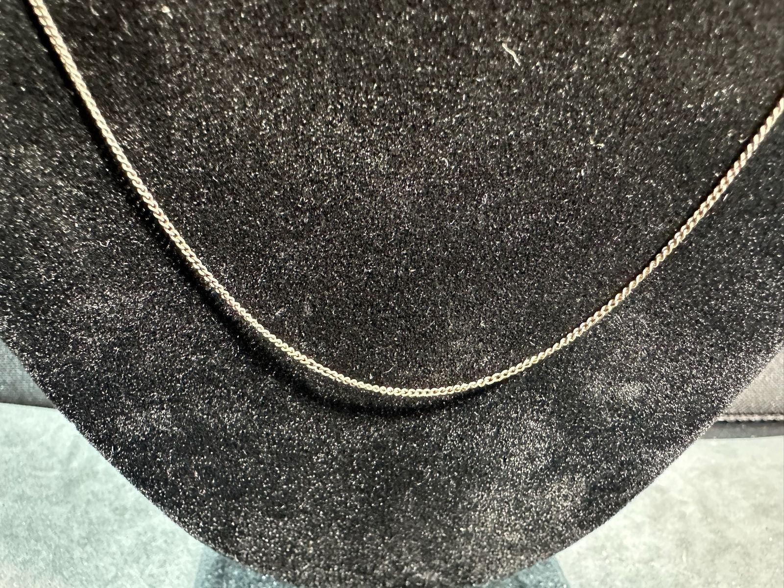 1.56g Vintage Sterling Silver 925 Curb / Oval Chain Necklace 20 in M