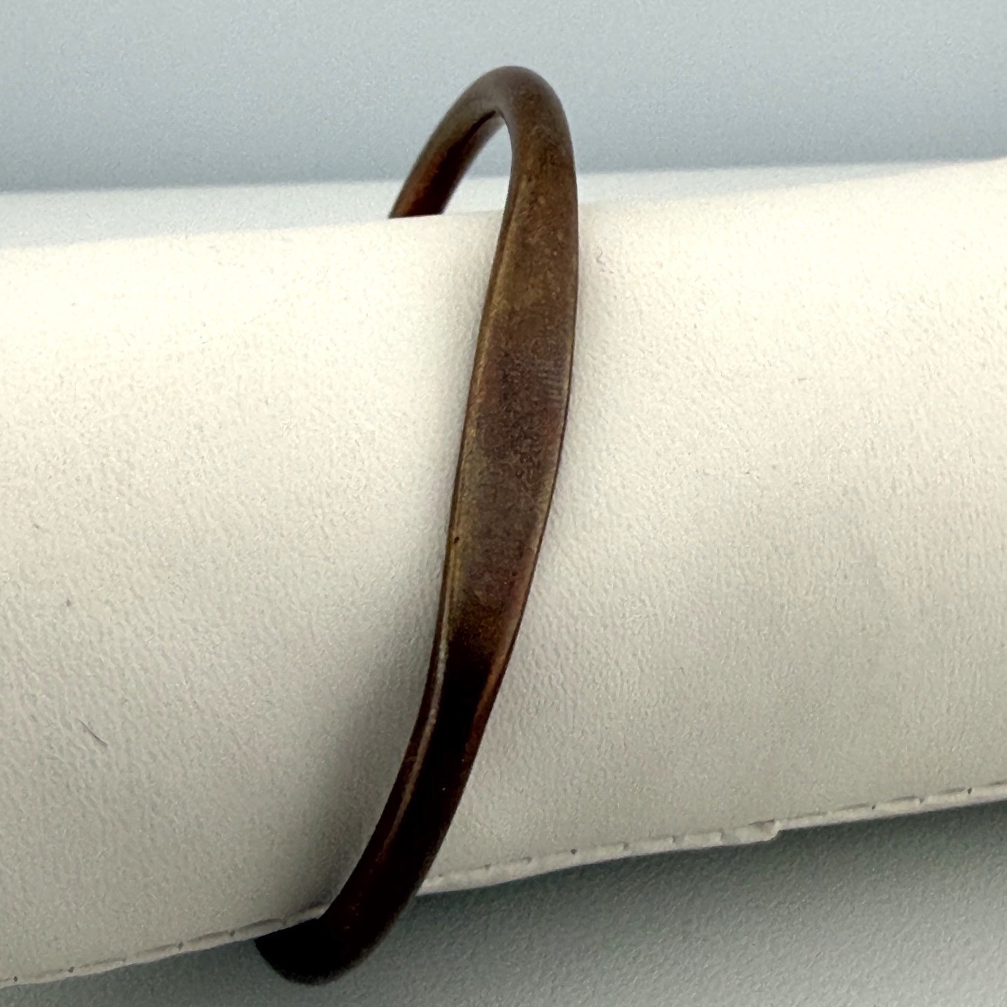 Vintage Copper Open Cuff Bracelet Rustic Patina Heavy Size 7.25