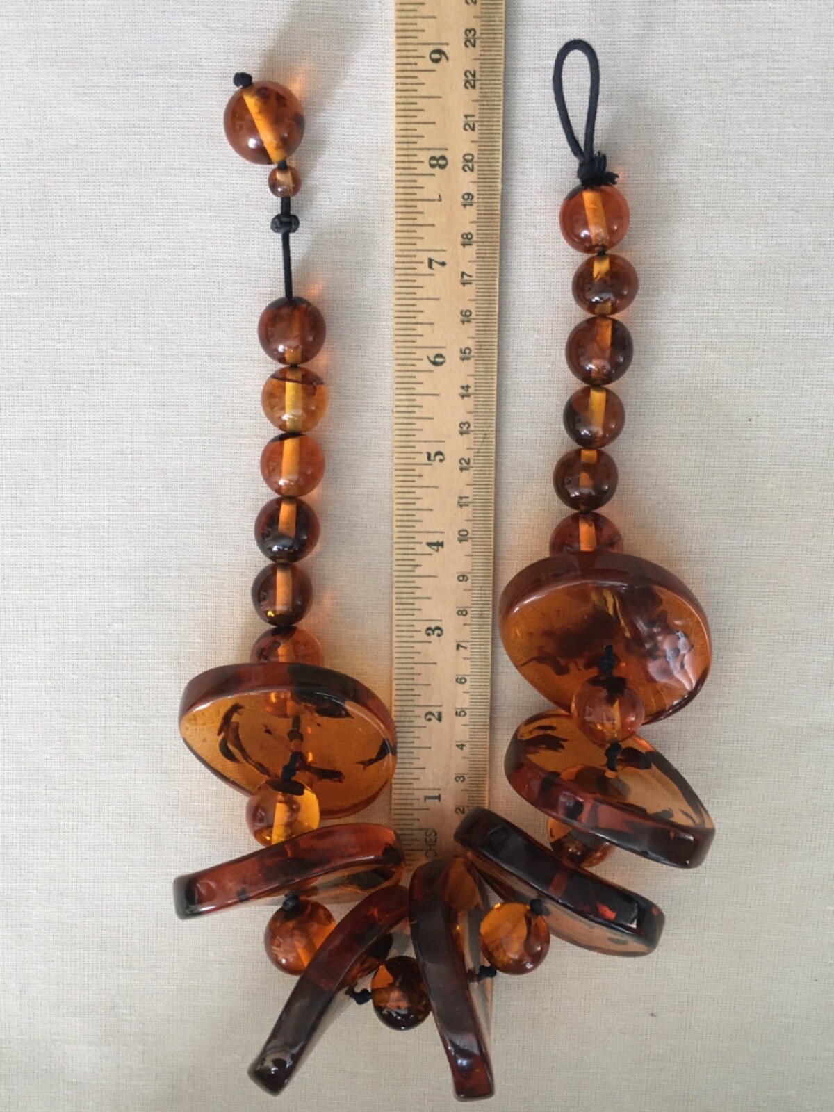 Anthropologie Amber Resin Statement Necklace