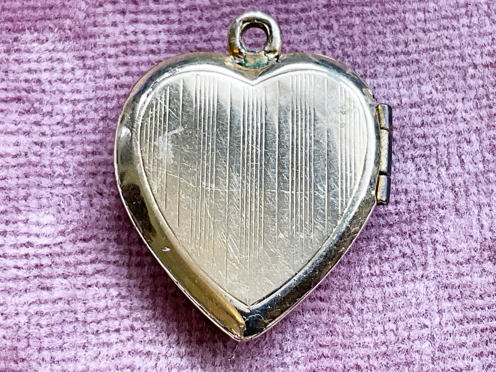 Vintage Gold Filled Locket Pendant Charm Heart Shaped Etched Floral Design