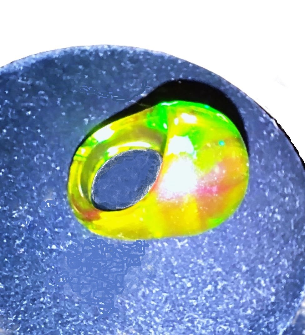 vintage 1960’s Green Lucite Bubble Dome Ring size 8.5