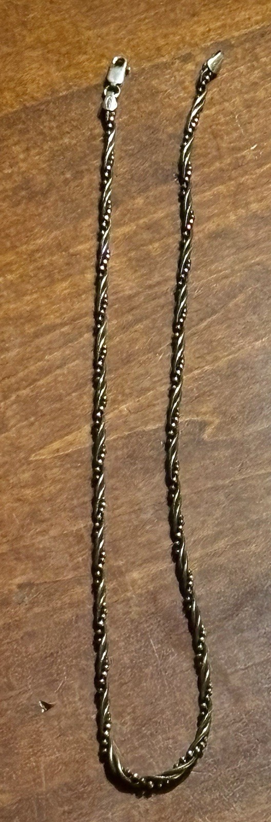 Vintage Unique Link Bead Wrap Sterling Silver Italy “ Unknown Hallmark “