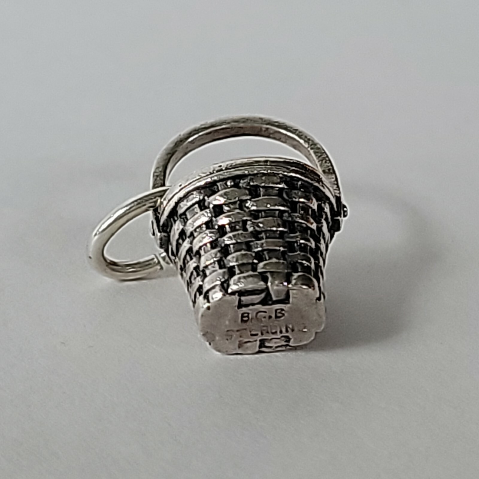 Brown County Baskets Measuring Basket Mini Charm Sterling Silver