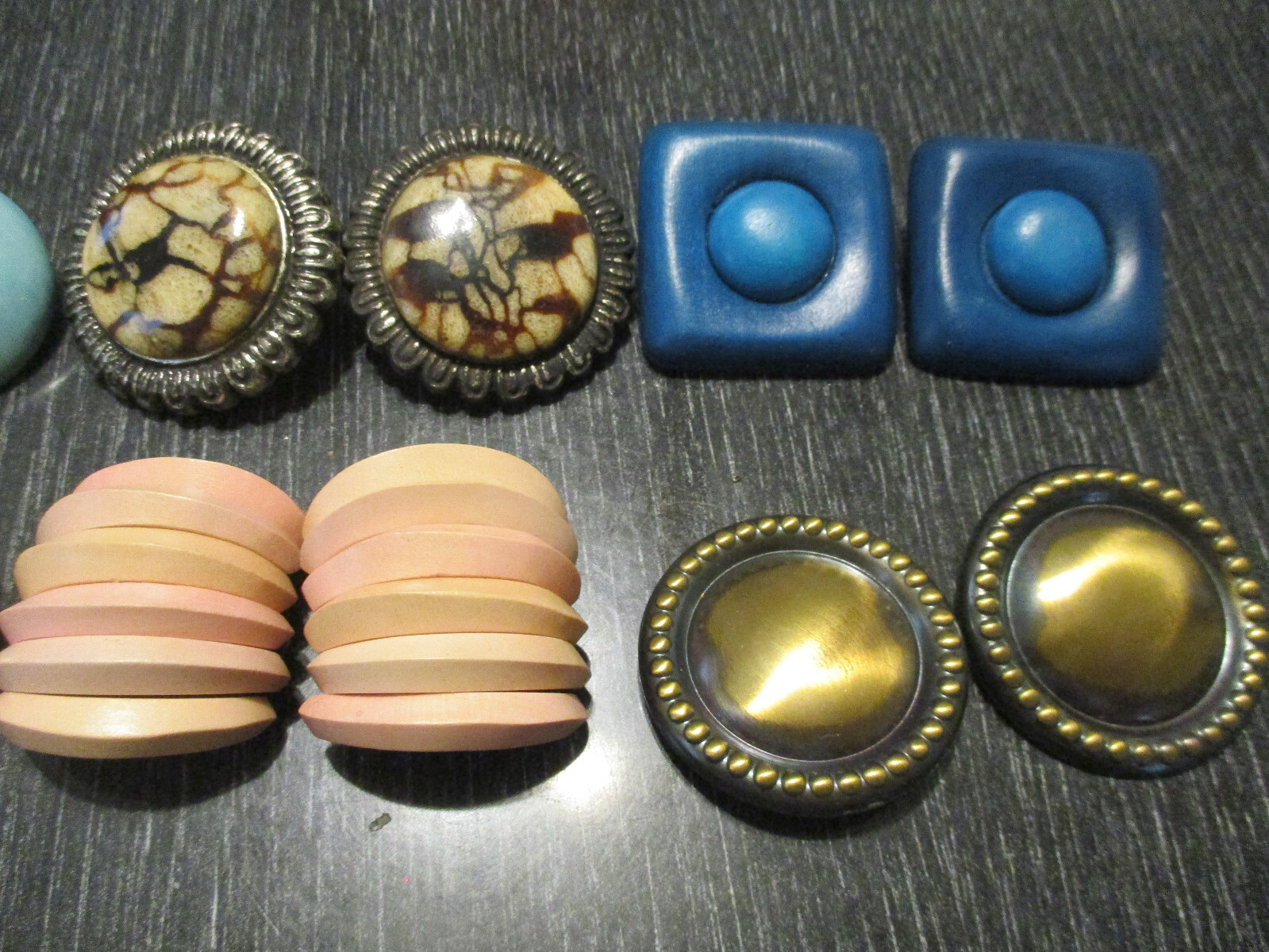 12 Vintage 80’s 90’s Clip On Earring Pairs Assorted Styles & Sizes Lot # 28