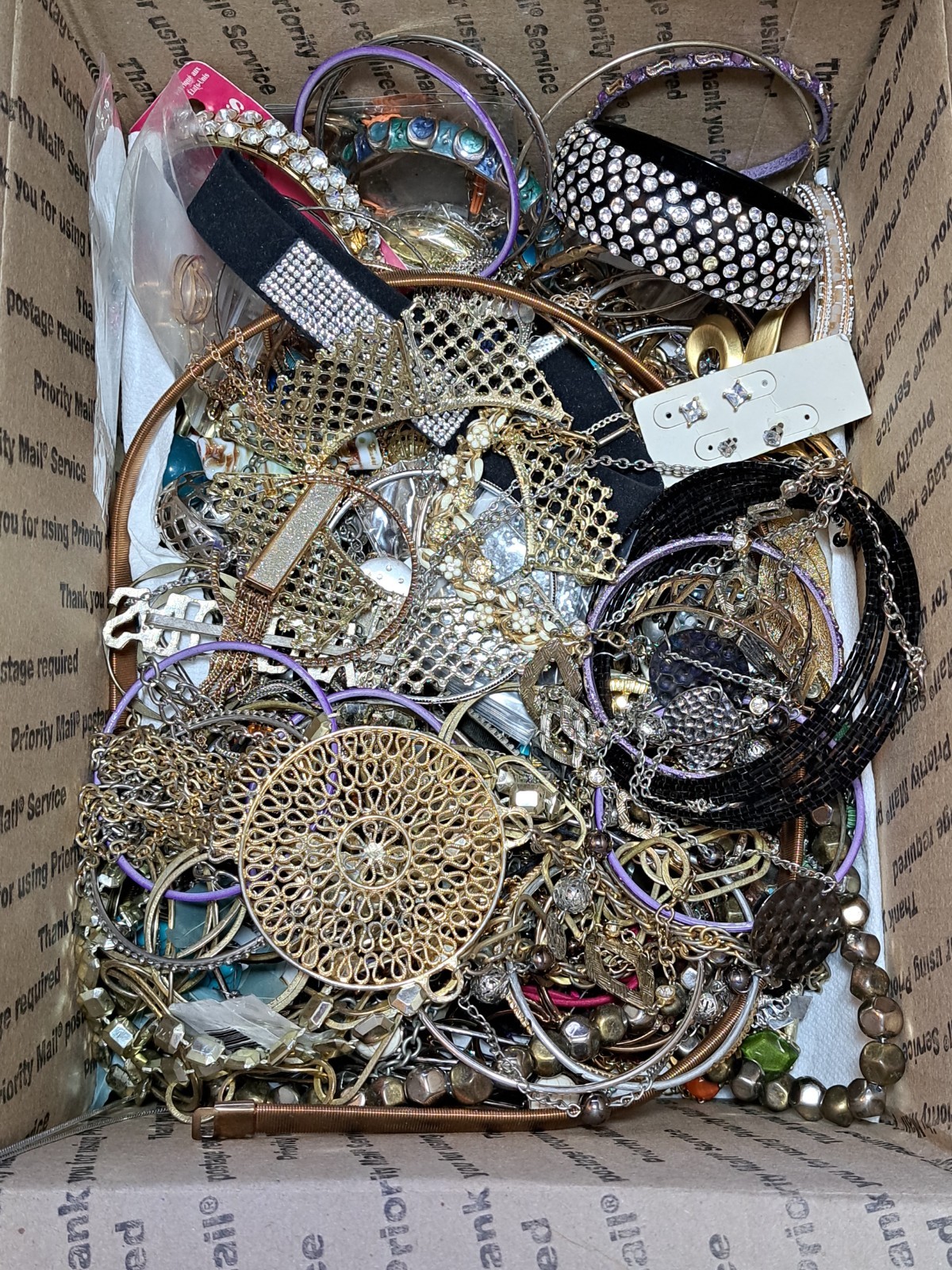 8 Pounds 4 Oz Old Jewelry Lot VTG To Now Junk, Wearable, Craft-Tangles Huge