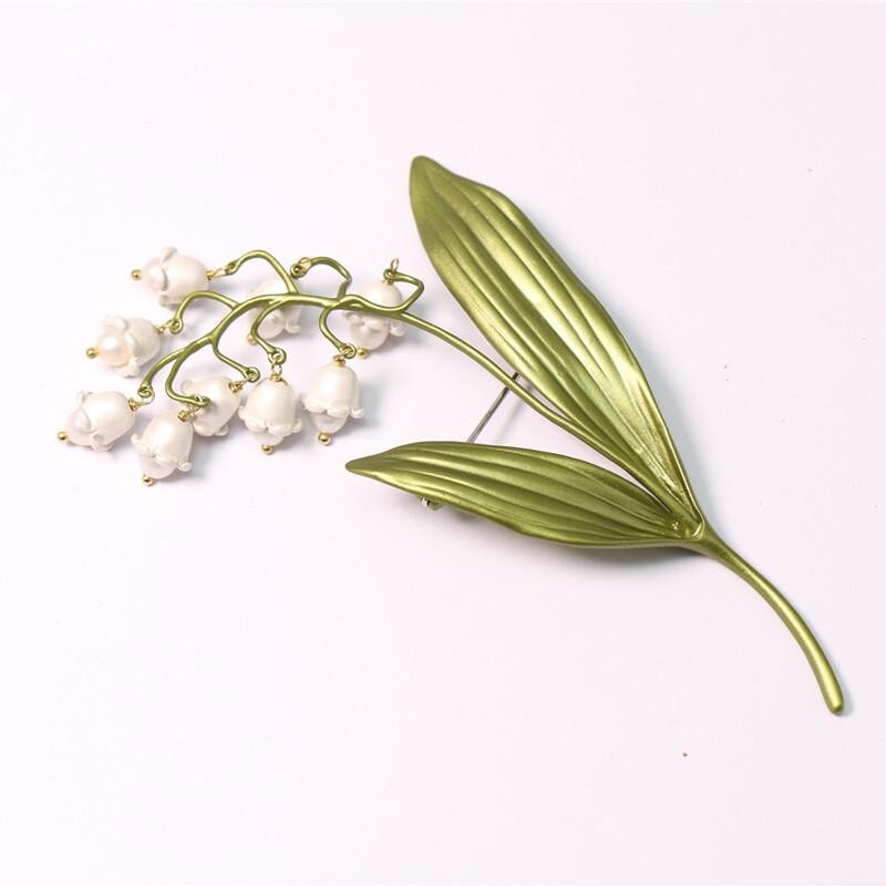 Ldyllic Valley Lily Bell Orchid Brooch Female Accessories Antique Jewelry