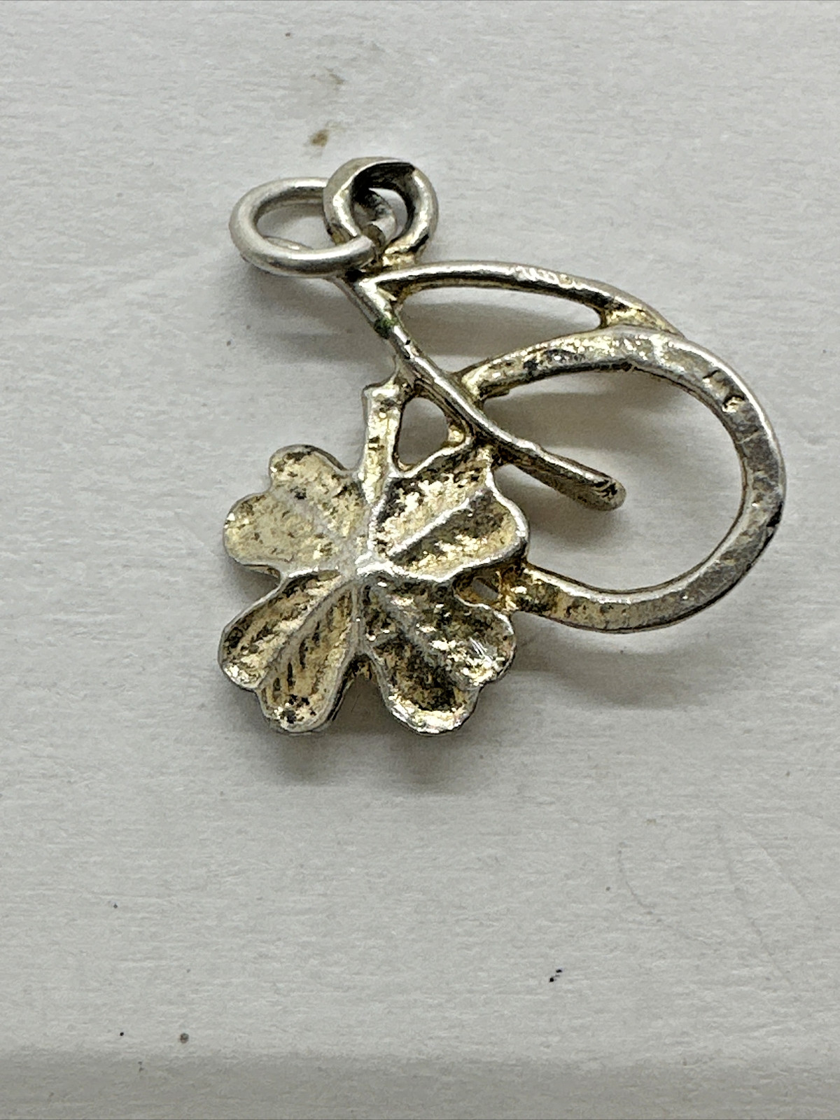925 Sterling Silver Gold Washed 3 in 1 Good Luck Charm. Not marked but Tested