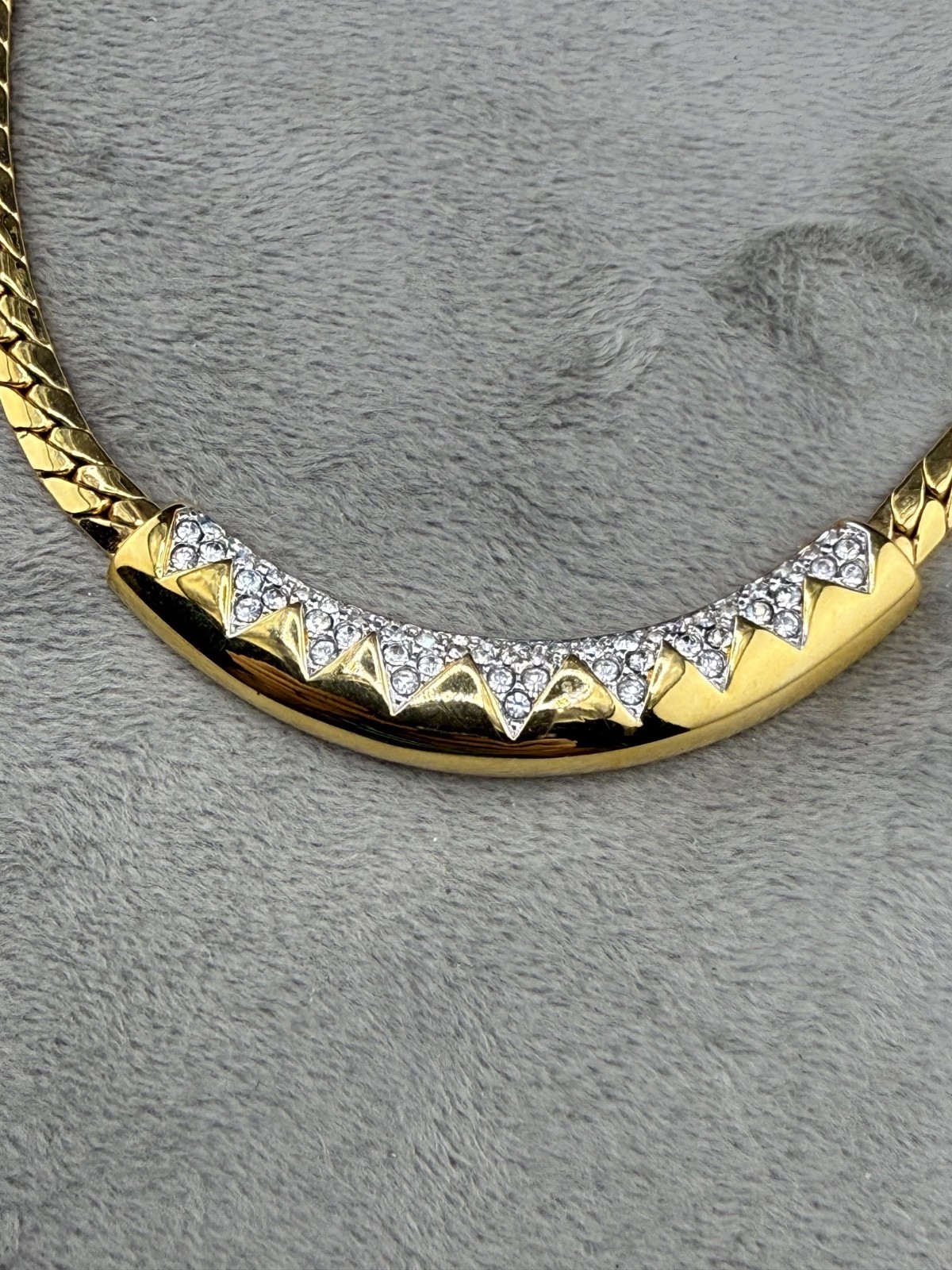 Vintage Swarovski Necklace Pierced Earrings Set Crystal DS.Co Rhinestone