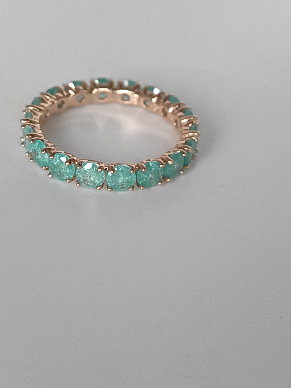 Vintage 1990s 14 Ct Rolled Gold Frosted Emerald Ring Size UK U US 10 Hallmarked