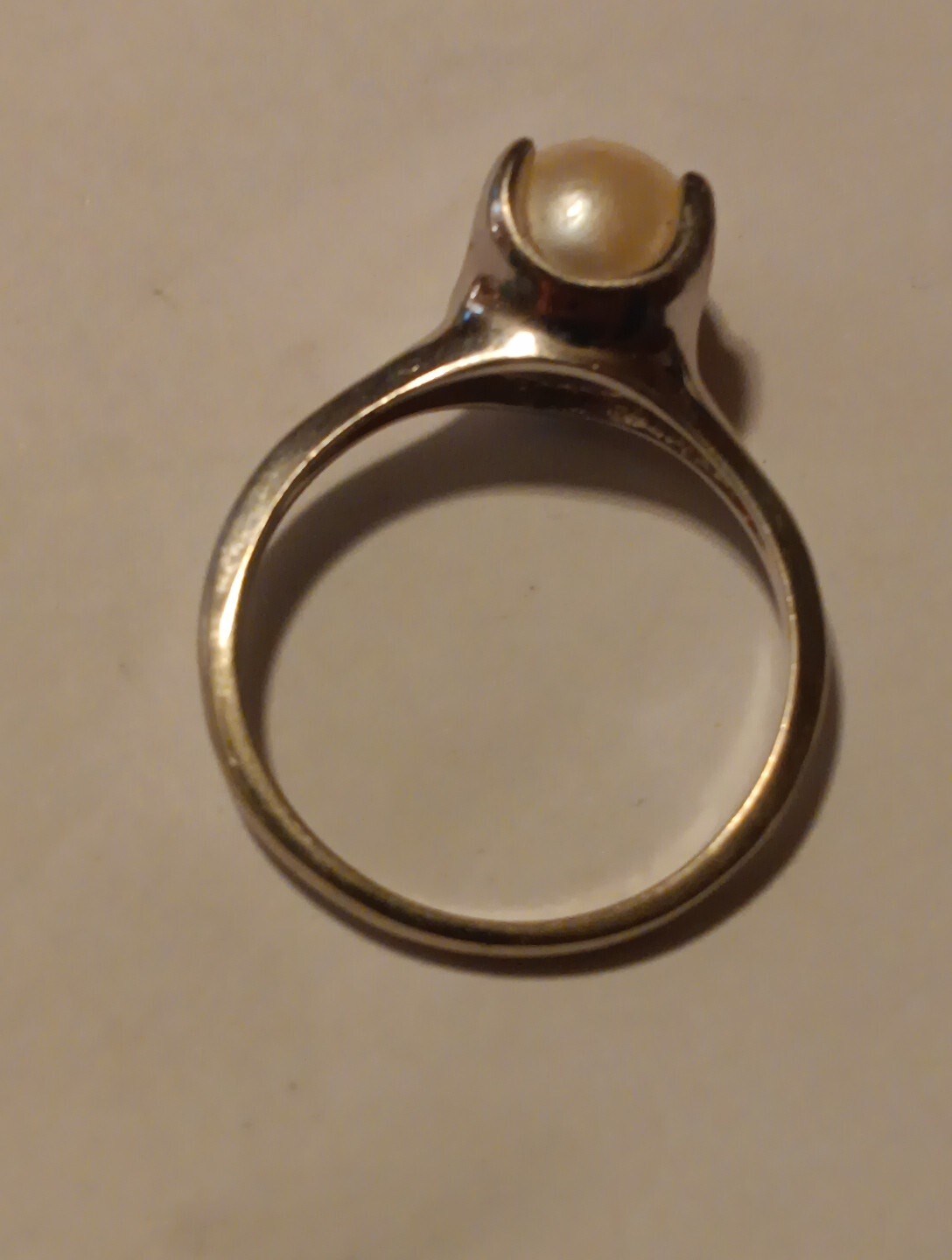 14k Gold Vtg Womens Pearl Ring Size 6 3/4?sized At Pawn Shop Price 2 Sell!3 Gram