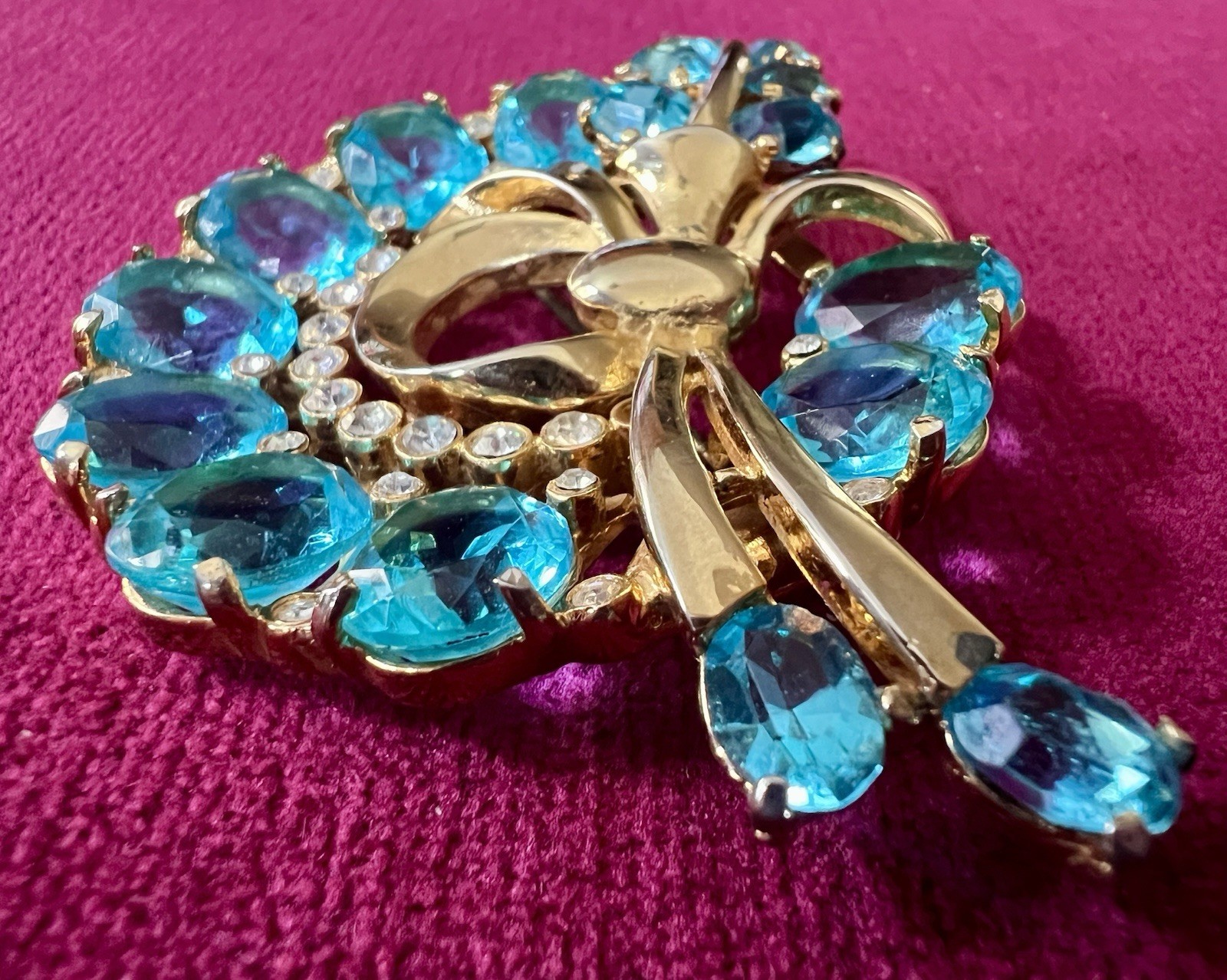 STUNNING VINTAGE RETRO DECO STYLE SIGNED WEINBERG NEW YORK VINTAGE BROOCH