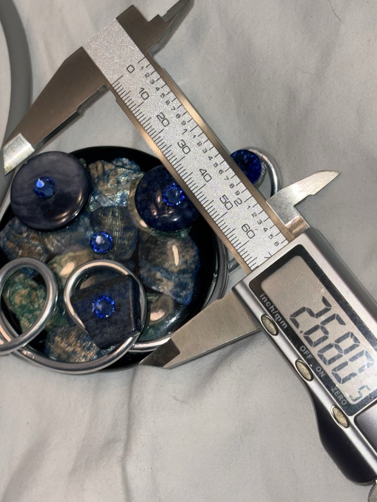 Jeff Lieb Modernist Crystal, Lapis, & More Statement Necklace Wearable Art