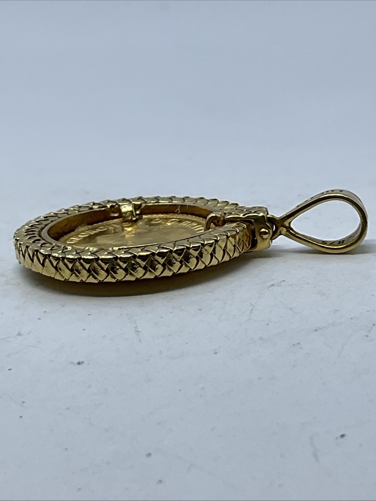 1911 GREAT BRITAIN KING GEORGE GOLD COIN in 21K Frame & Lock CUSTOMIZED CHARM
