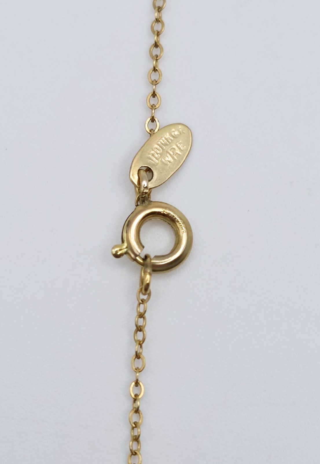 Vintage WRE WE Richards 14K Gold Filled Tiny Locket Necklace Engraved Pendant