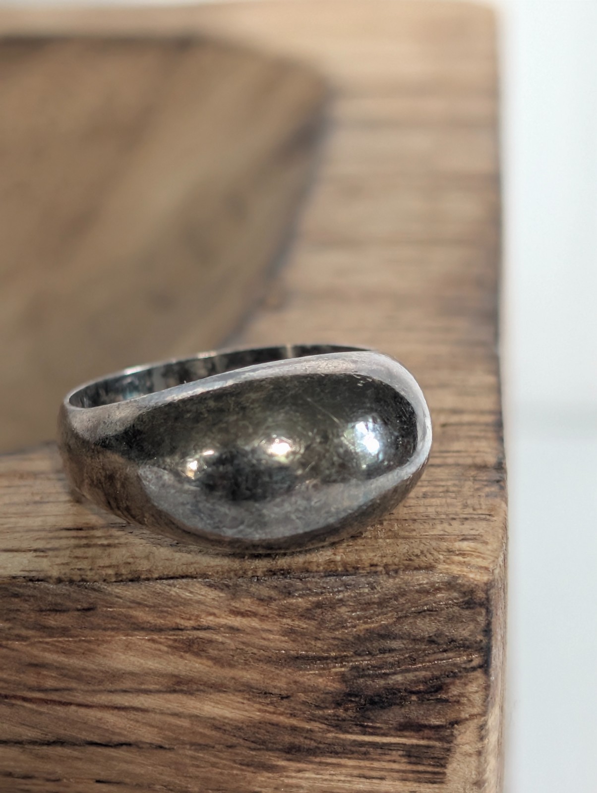 Vintage Sterling Silver Dome Bubble Ring Size 7