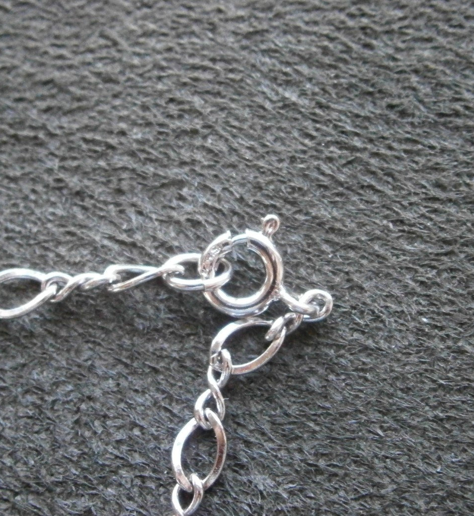 Dainty Figure 8 Infinity Link Vintage Shiny Sterling Silver Bracelet 7.25″ 1.8g
