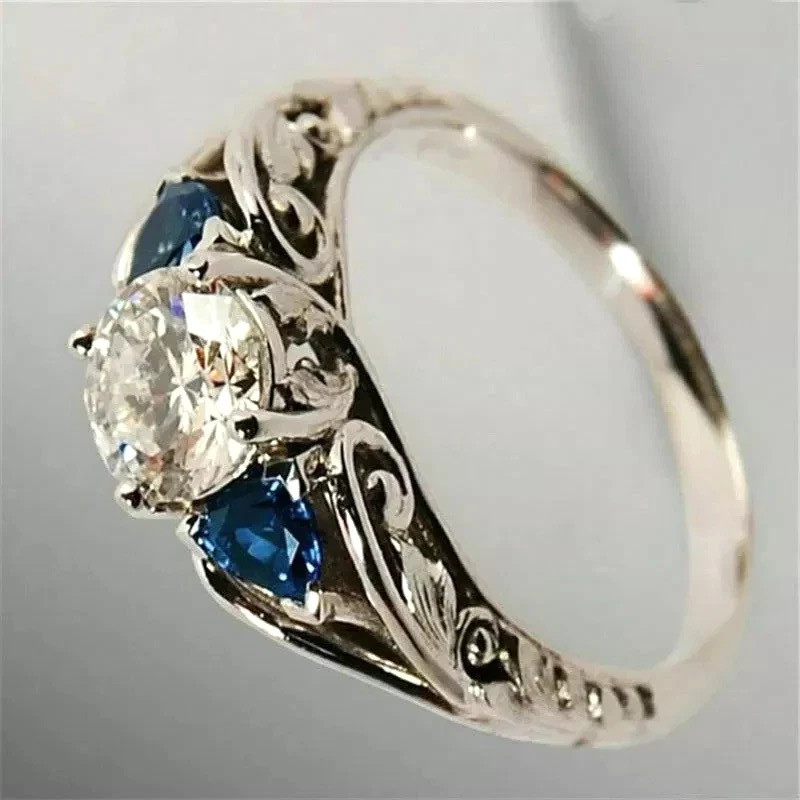 2Ct Art Deco Vintage Style Lab Created Diamond Wedding 14K White Gold FN Ring
