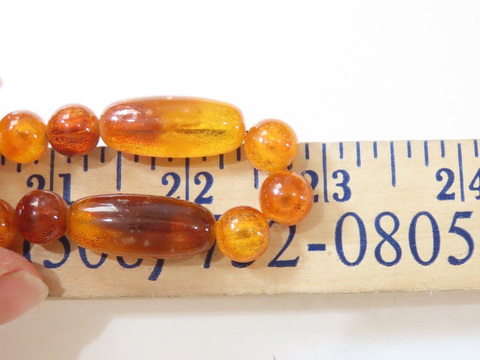 Vintage Necklace Lot Beaded Lucite + Tribal 23-26″ Yellow Butterscotch D1887