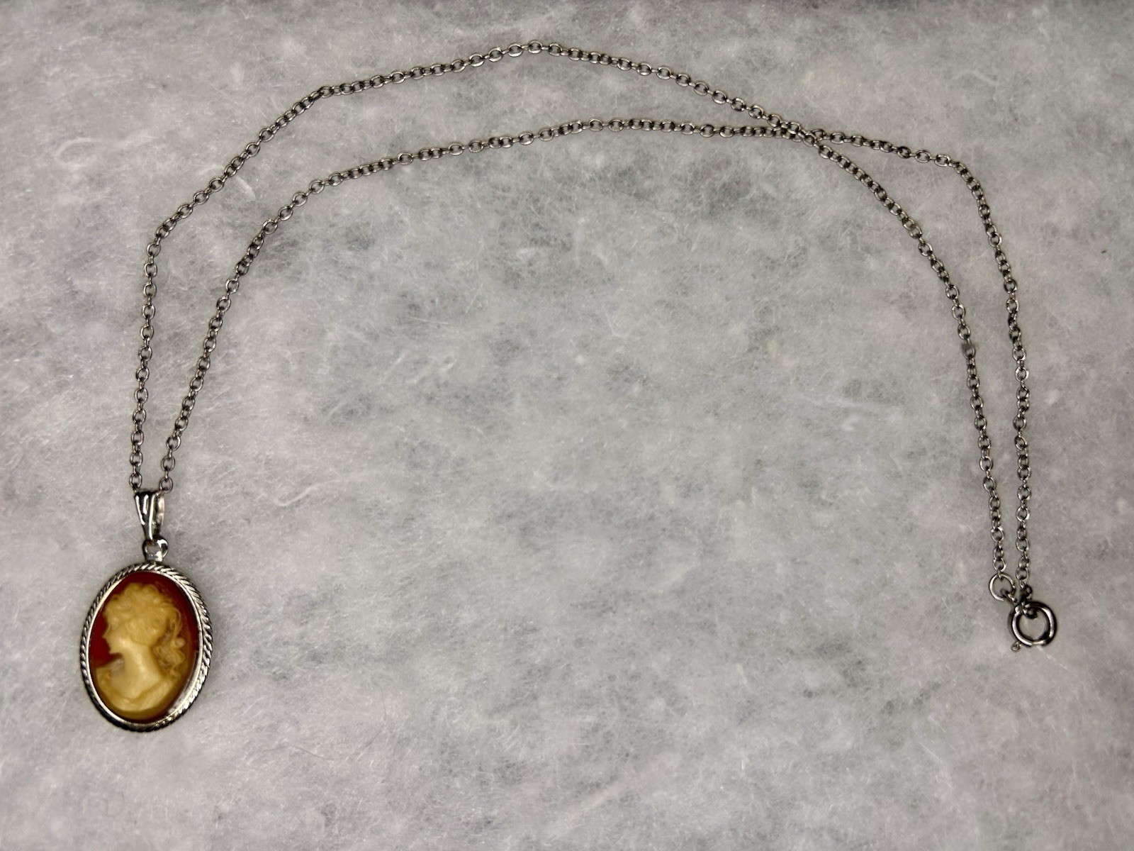 Vintage Cameo Pendant Necklace (c. 1975–1985)