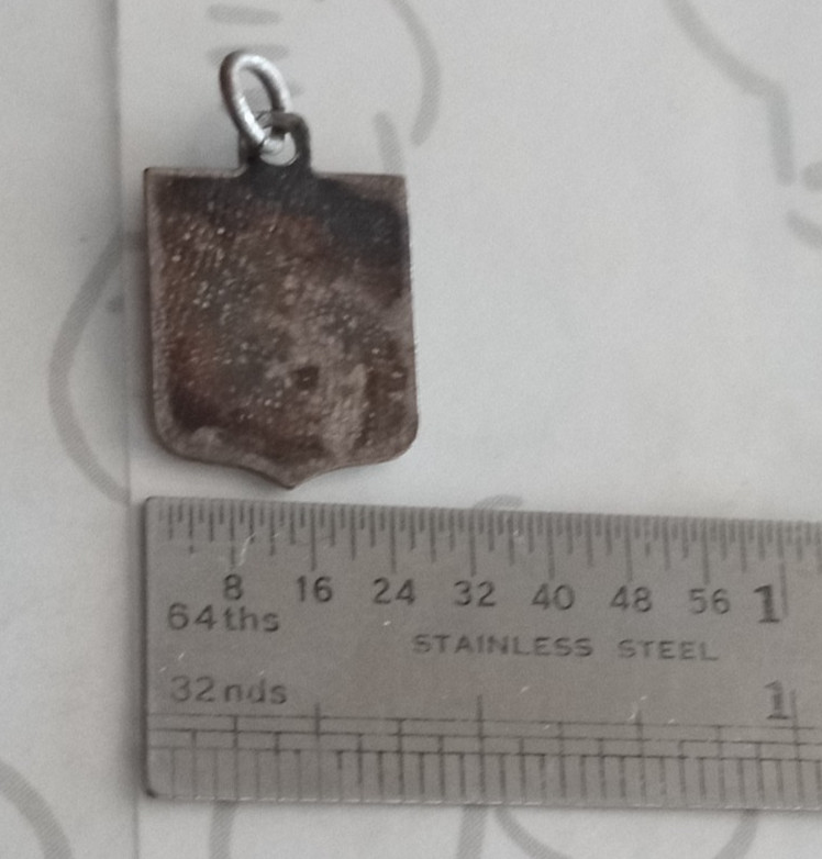 Coventry Travel Charm Shield Silver Tone Pendant Vintage Souvenir United Kingdom