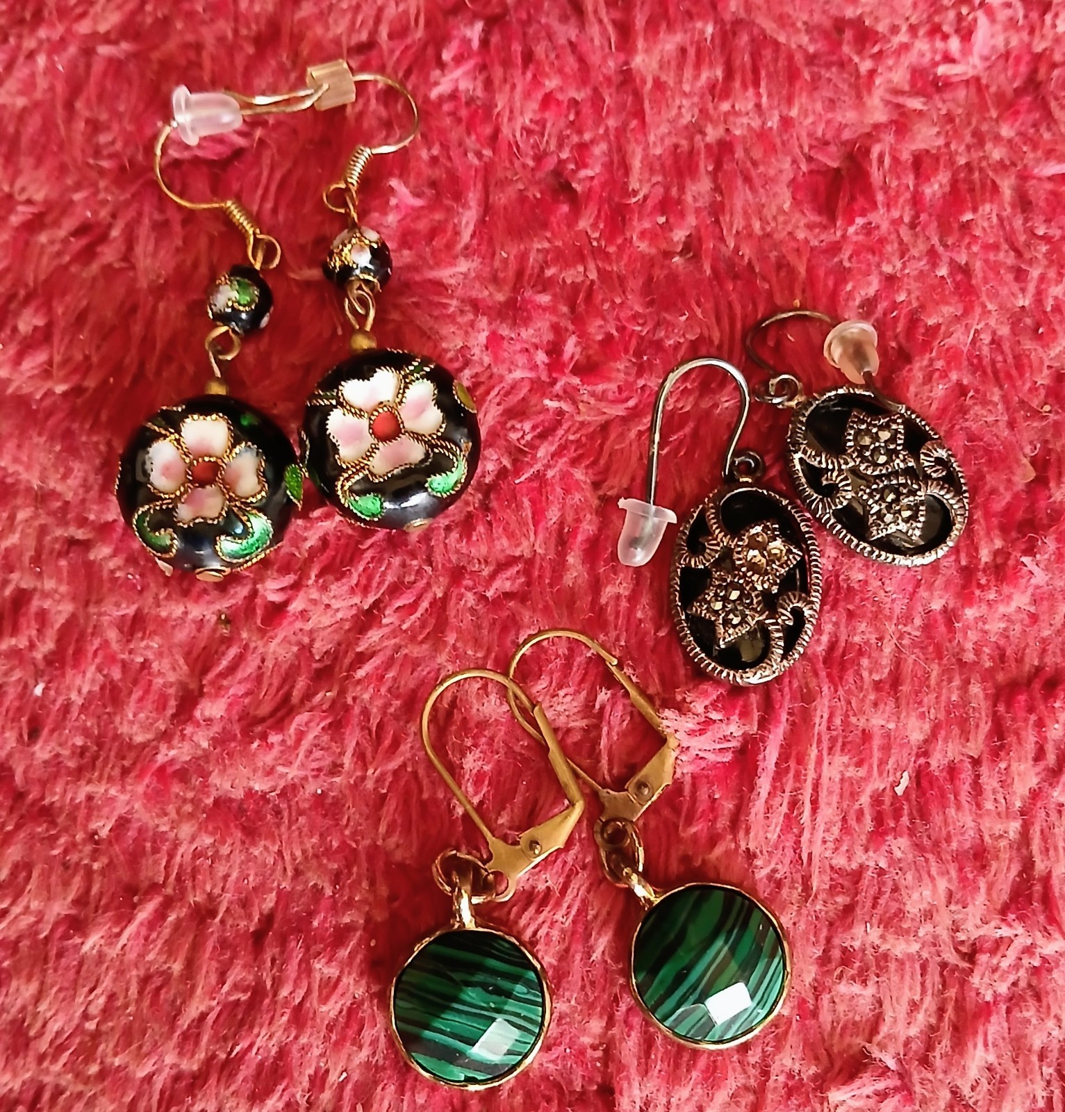 Lot Of 3 VTG Women’s Ornate Dangle Earrings