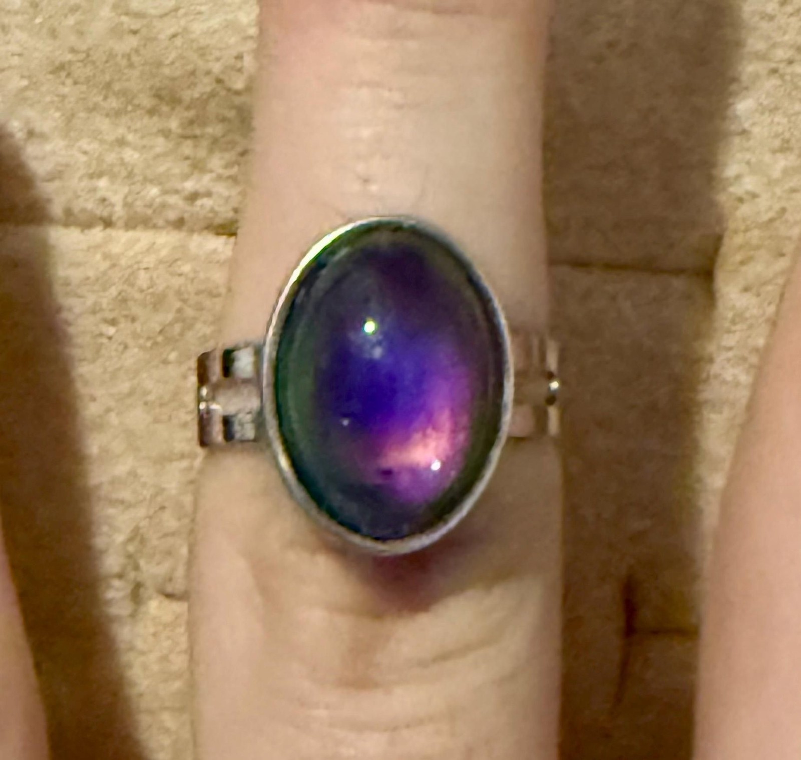 Vintage 1970’s Fancy Mood Ring 310 Small Plain Adjustable