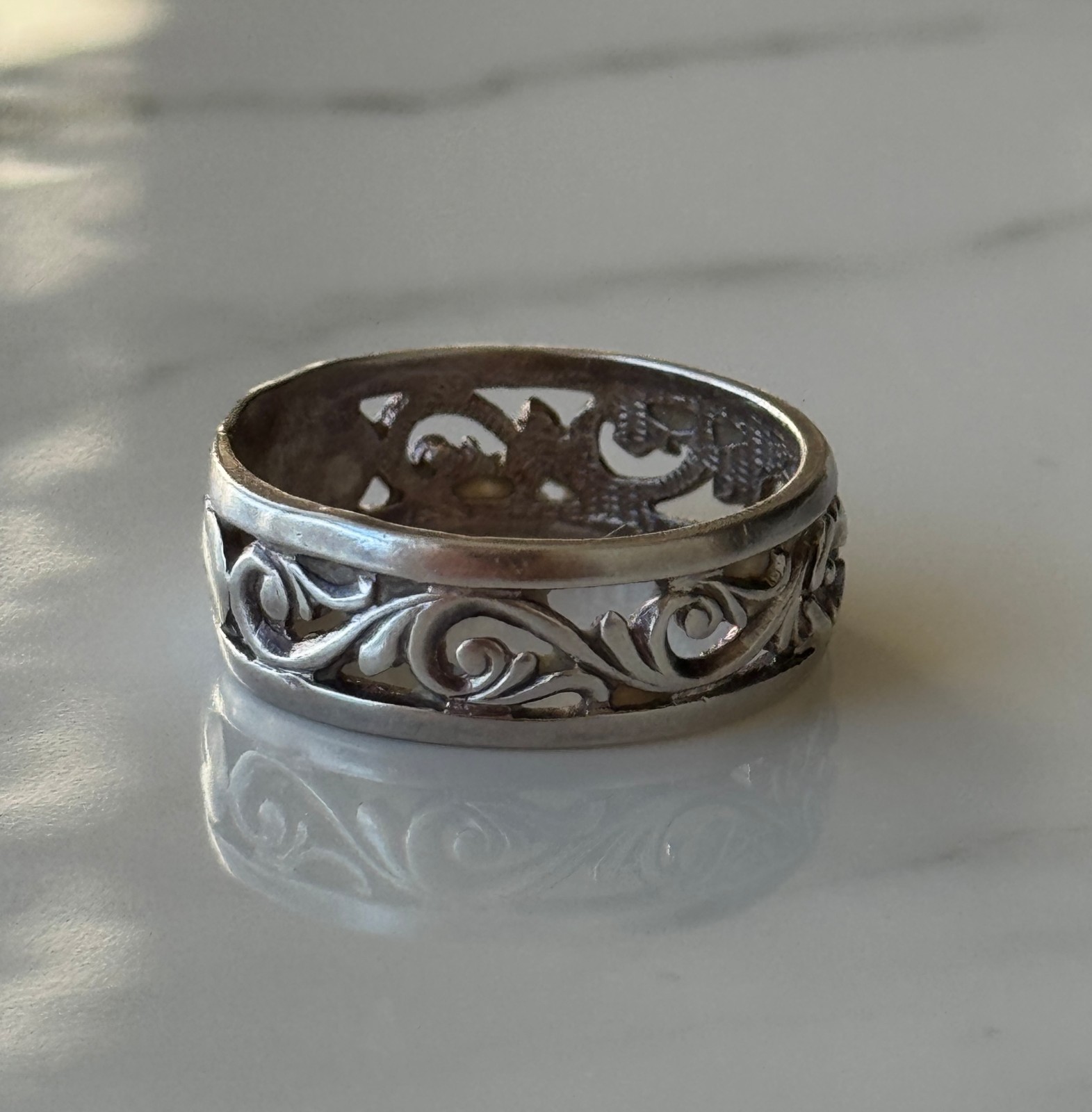 Vintage USSR Ring Silver 916 Size 9 / 19 Soviet Jewelry