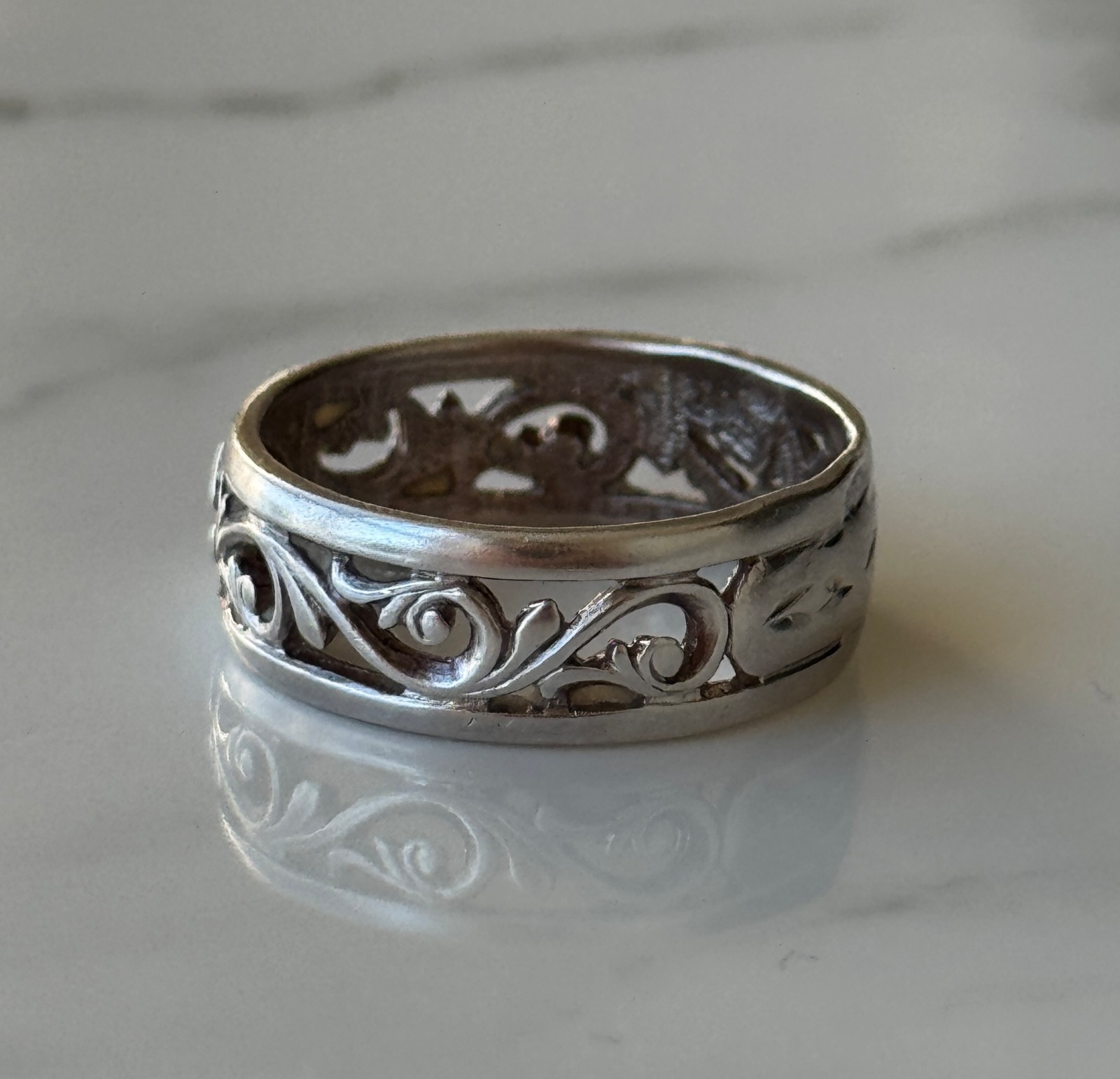 Vintage USSR Ring Silver 916 Size 9 / 19 Soviet Jewelry
