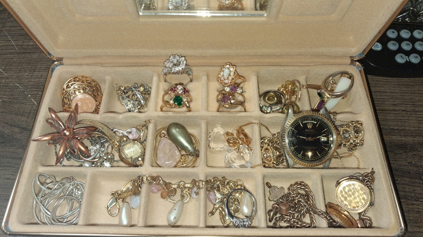 Vintage Estate Jewelry Lot Ussr Laquer Box 18kt H.G.E🔥🔥 Cameo