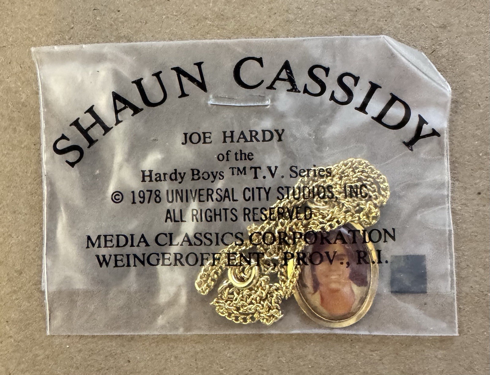 1978 Shaun Cassidy Joe Hardy Hardy Boys Necklace 5575 New in Original Package
