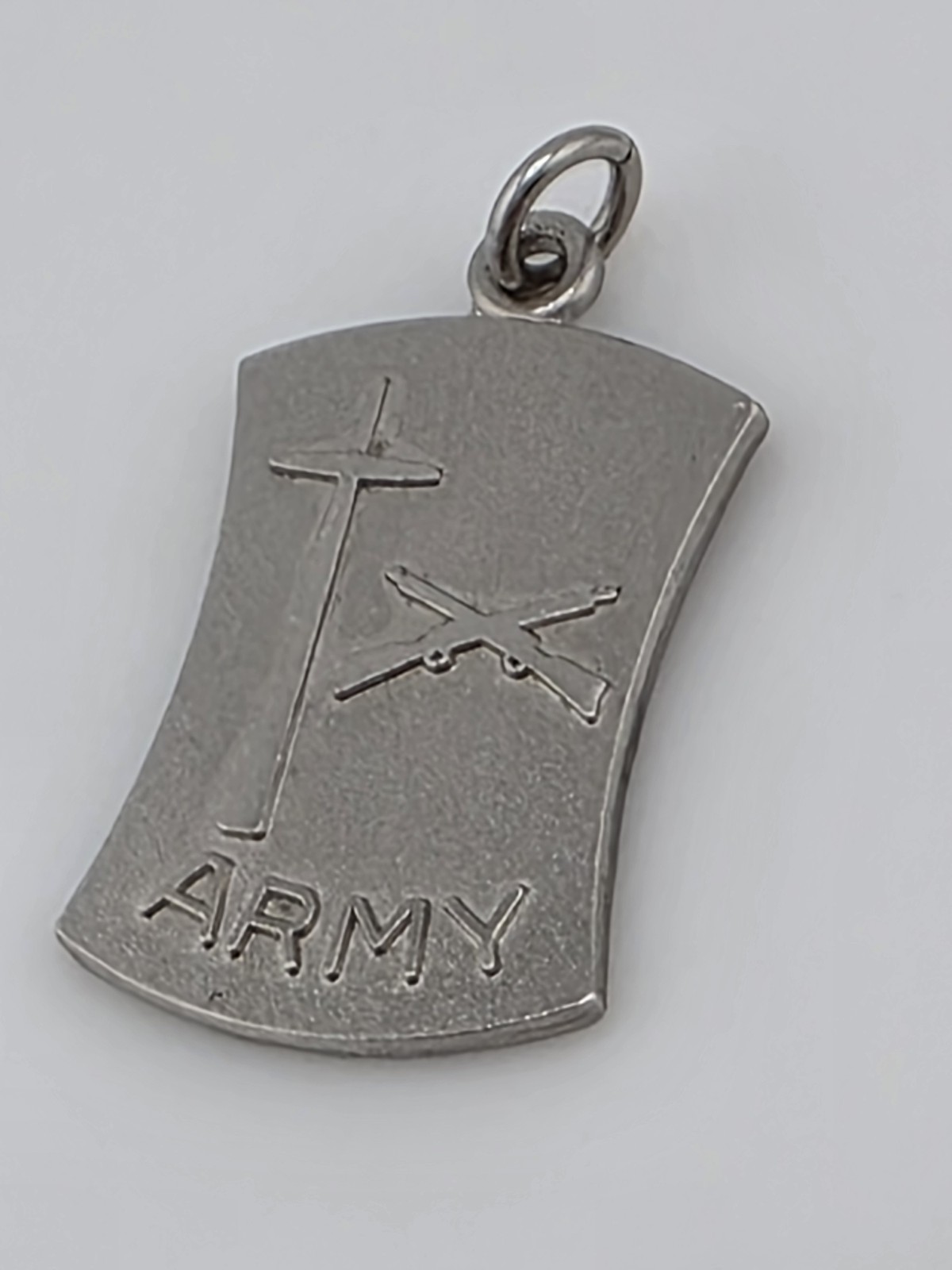 Vintage Sterling Silver 925 Army Pendant Cross