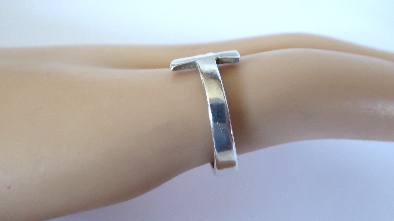 925 Sterling Silver Vintage JSF Mexico Egyptian Ankh Unisex Ring Size 7.5 Vtg.