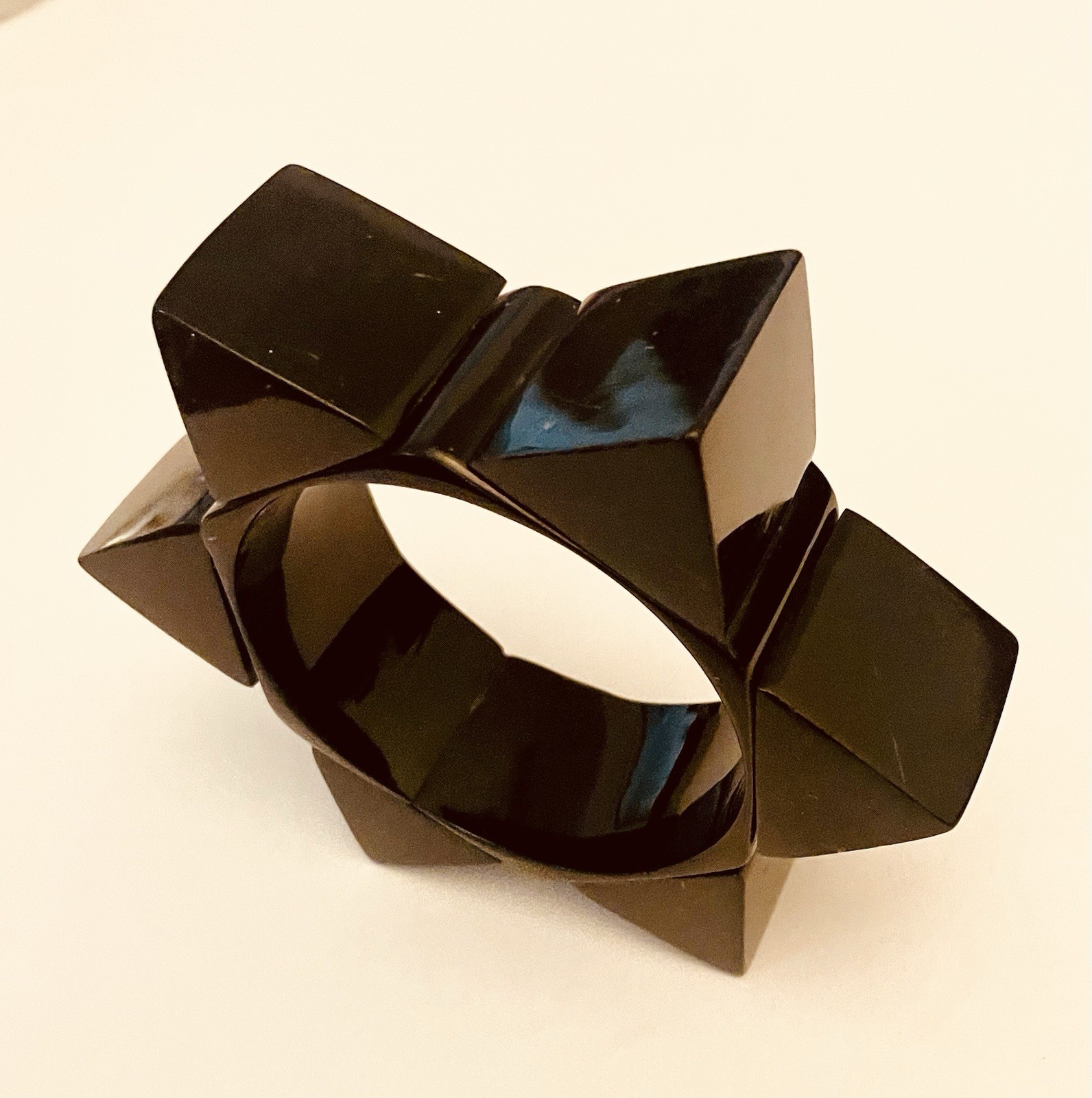 Vintage Lucite Bangle — Very Unusual Star Shape Book Piece