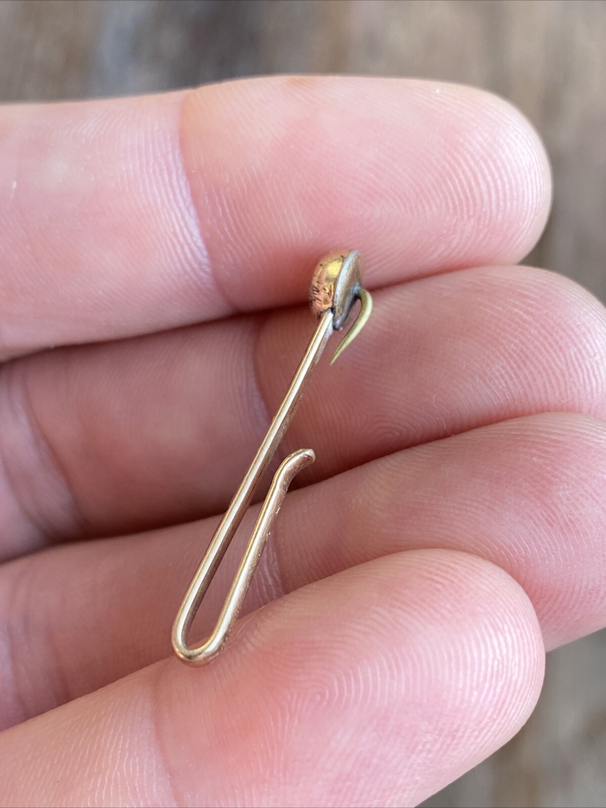 Antique Gold Plate pat’d oct 4th 1887 Bar Clip Hook Slide Clasp Pocket Shirt Tie