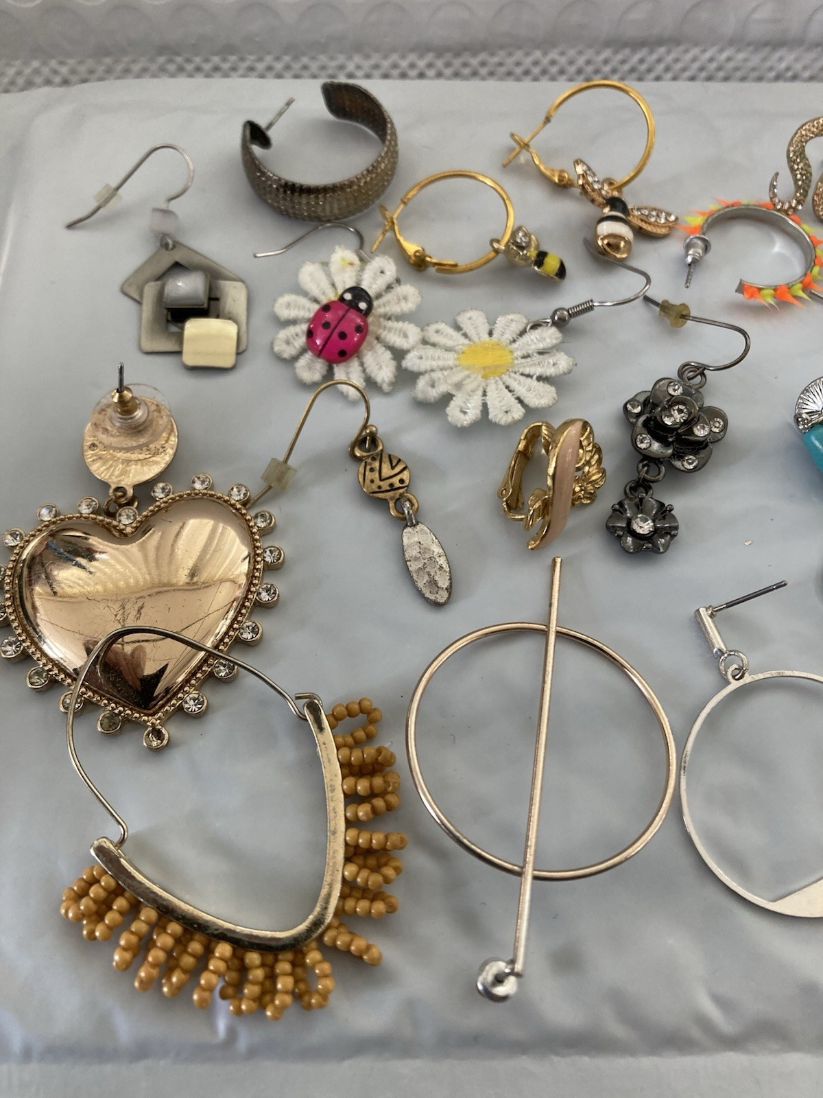 Single Earring Lot of 28 Pieces Craft Jewelry Repurpose
