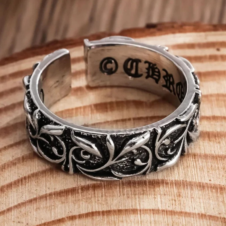 1pc Vintage Open Style Eternal Ring Adjustable Antique Silver Couple Gift – NEW