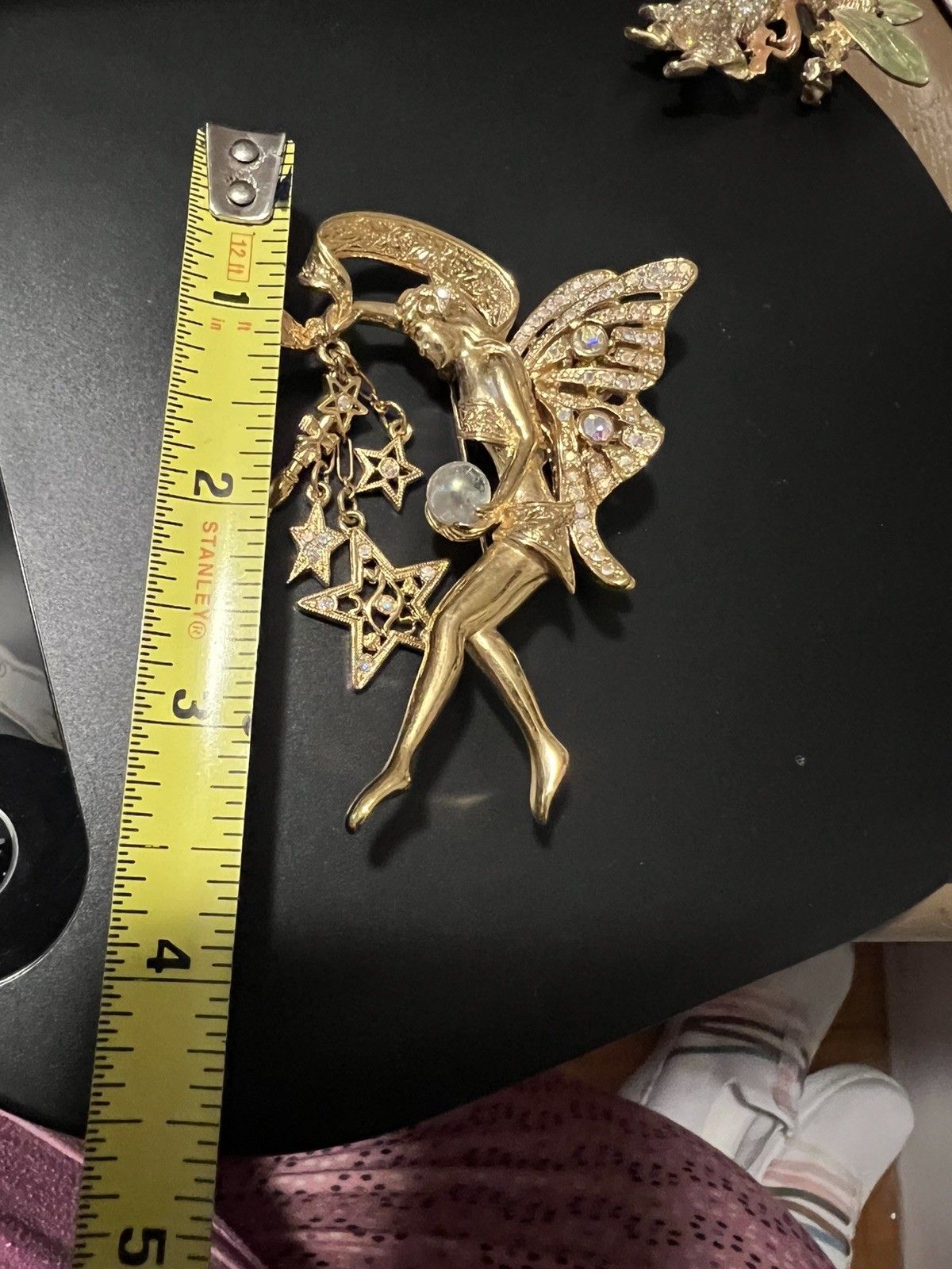 Kirk’s Folly Fairy Godmother Pin Gold Tone w/ AB Rhinestones Never Used
