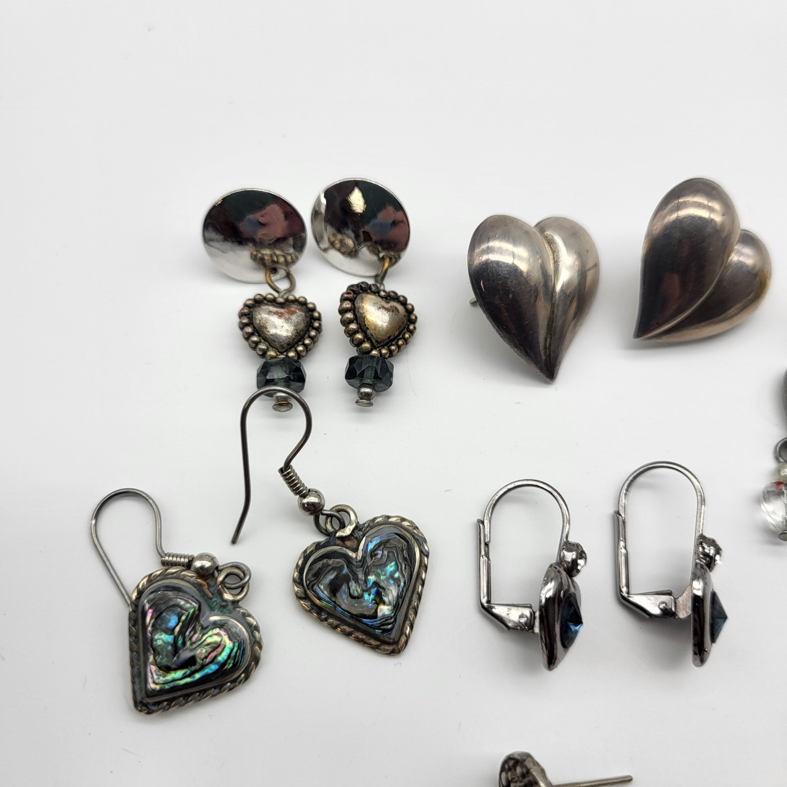Fabulous Heart earrings Lot Collection Pierced stud dangle Anniversary Love