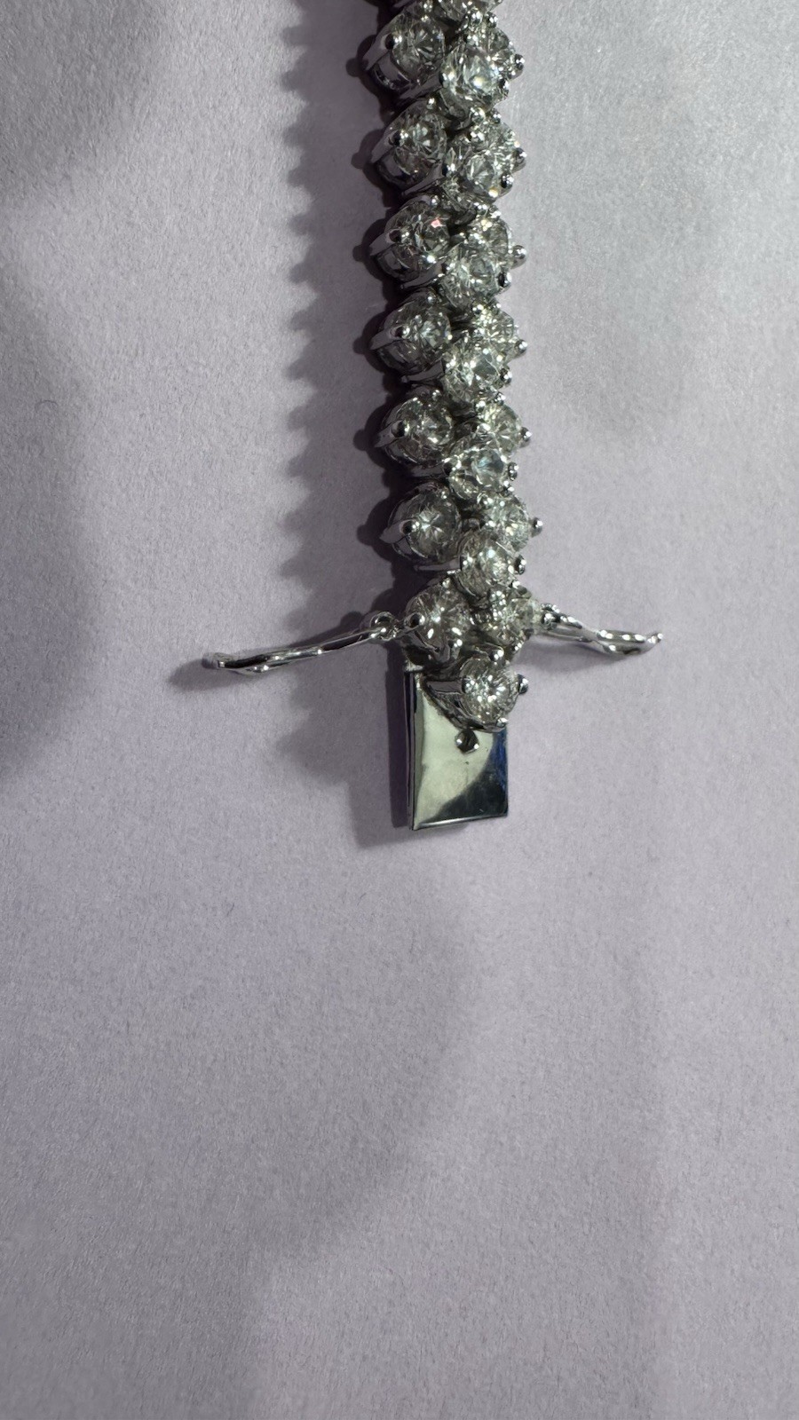 Australia Rhinestone On Italian Sterling 925 Bracelet with Safety Latch.