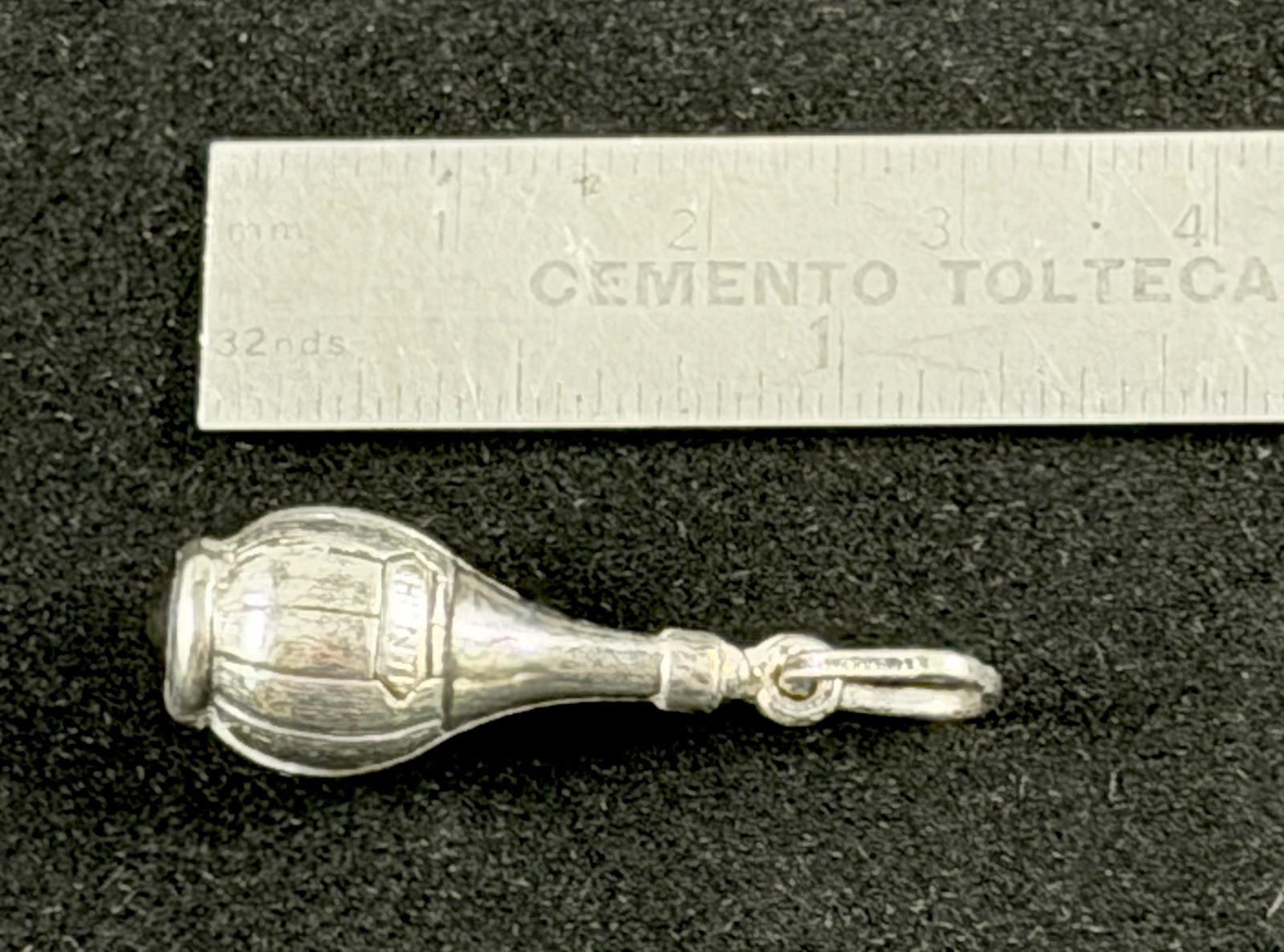 Chianti Bottle Vintage Italian Silver Charm, Pre-owned